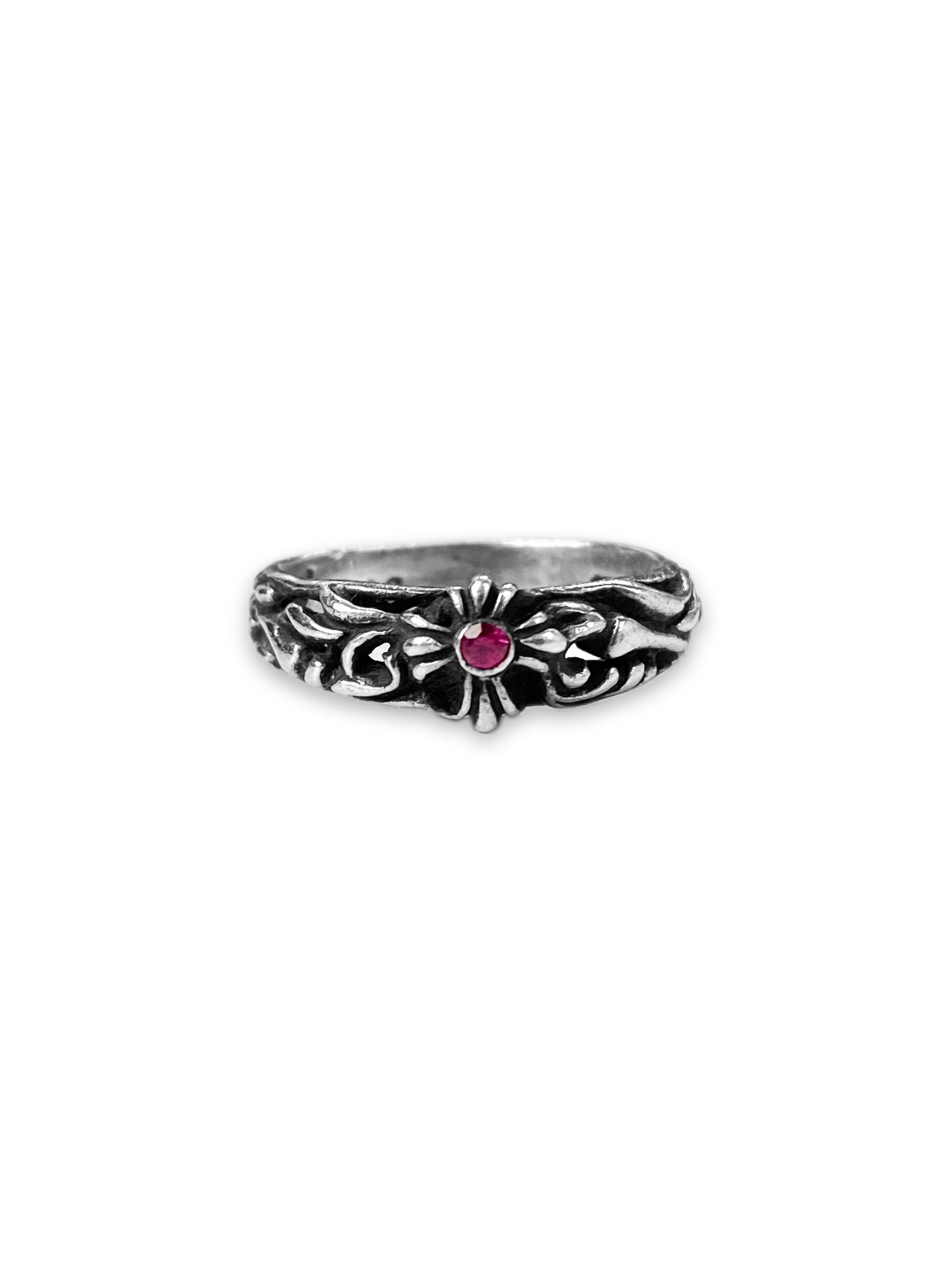 A&amp;G Rock n’ Roll Couture .925 Silver Jewel Cross Ring