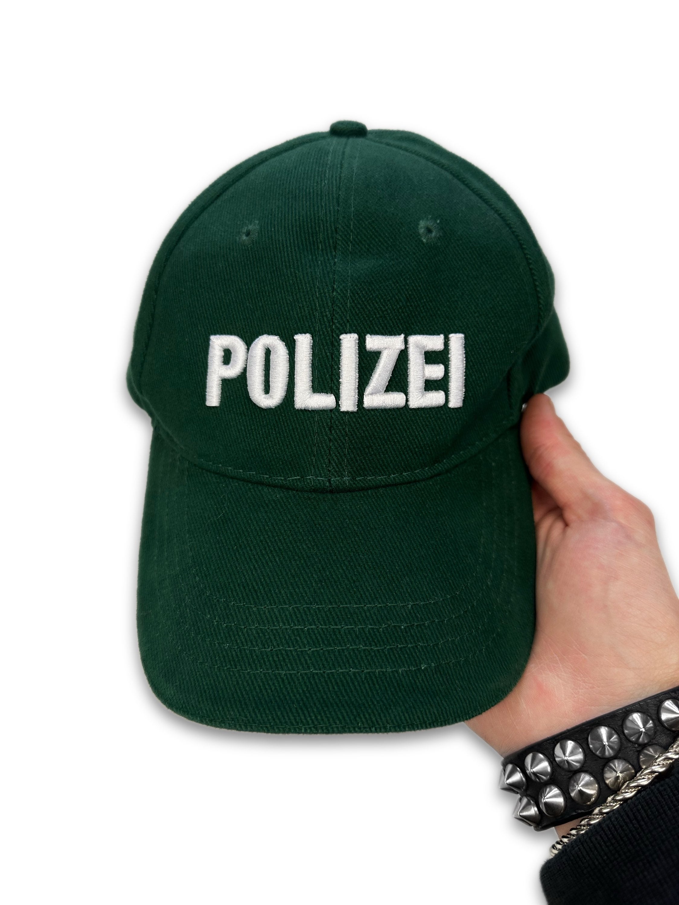 AW17 Vêtements ‘Polizei’ Embroidered Pine Green Strap Back Hat