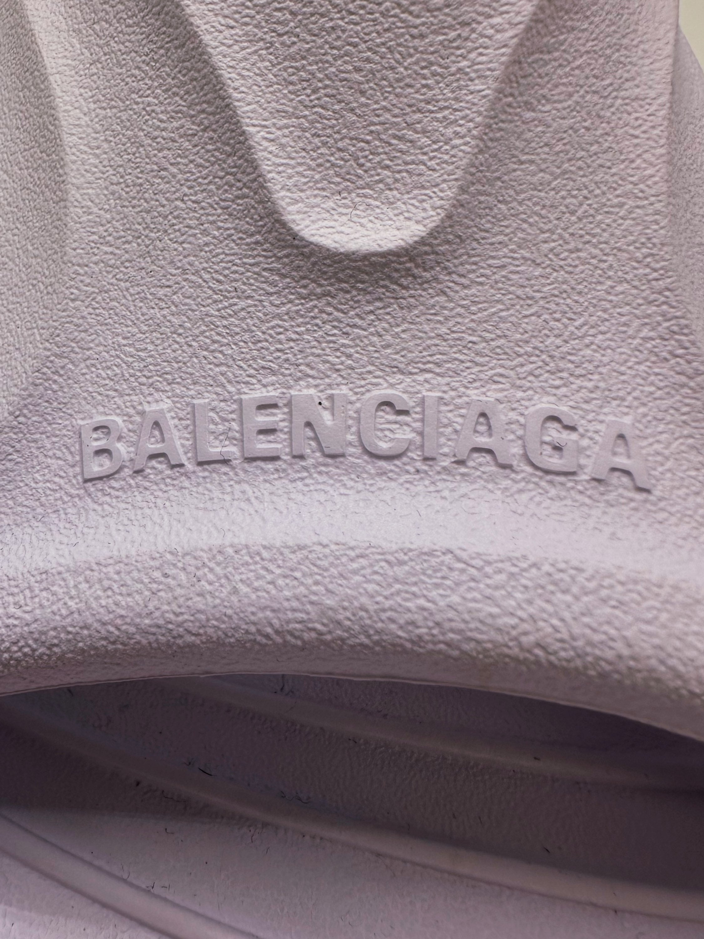 Balenciaga ‘Mold’ Logo Lilac Rubber Slides