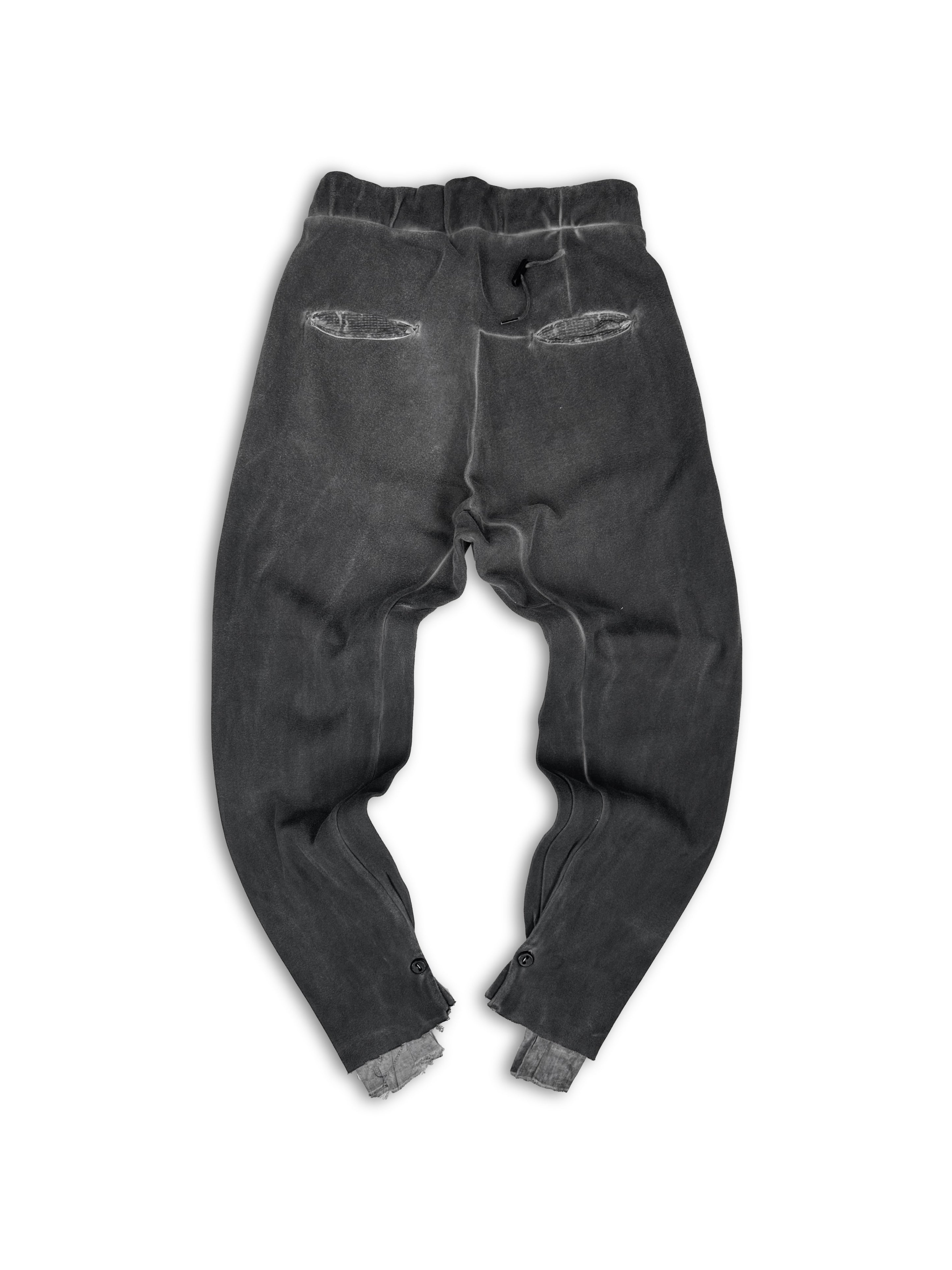 Boris Bidjan Saberi Grey Washed Multi Layered Sweatpants