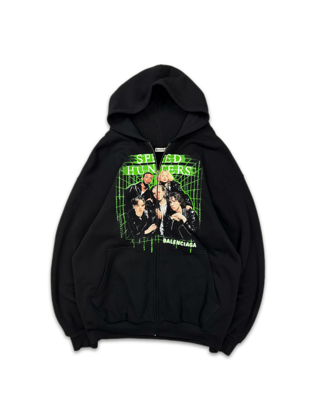 AW18 Balenciaga ‘Speedhunters’ Black Zip-up Heavy Hoodie