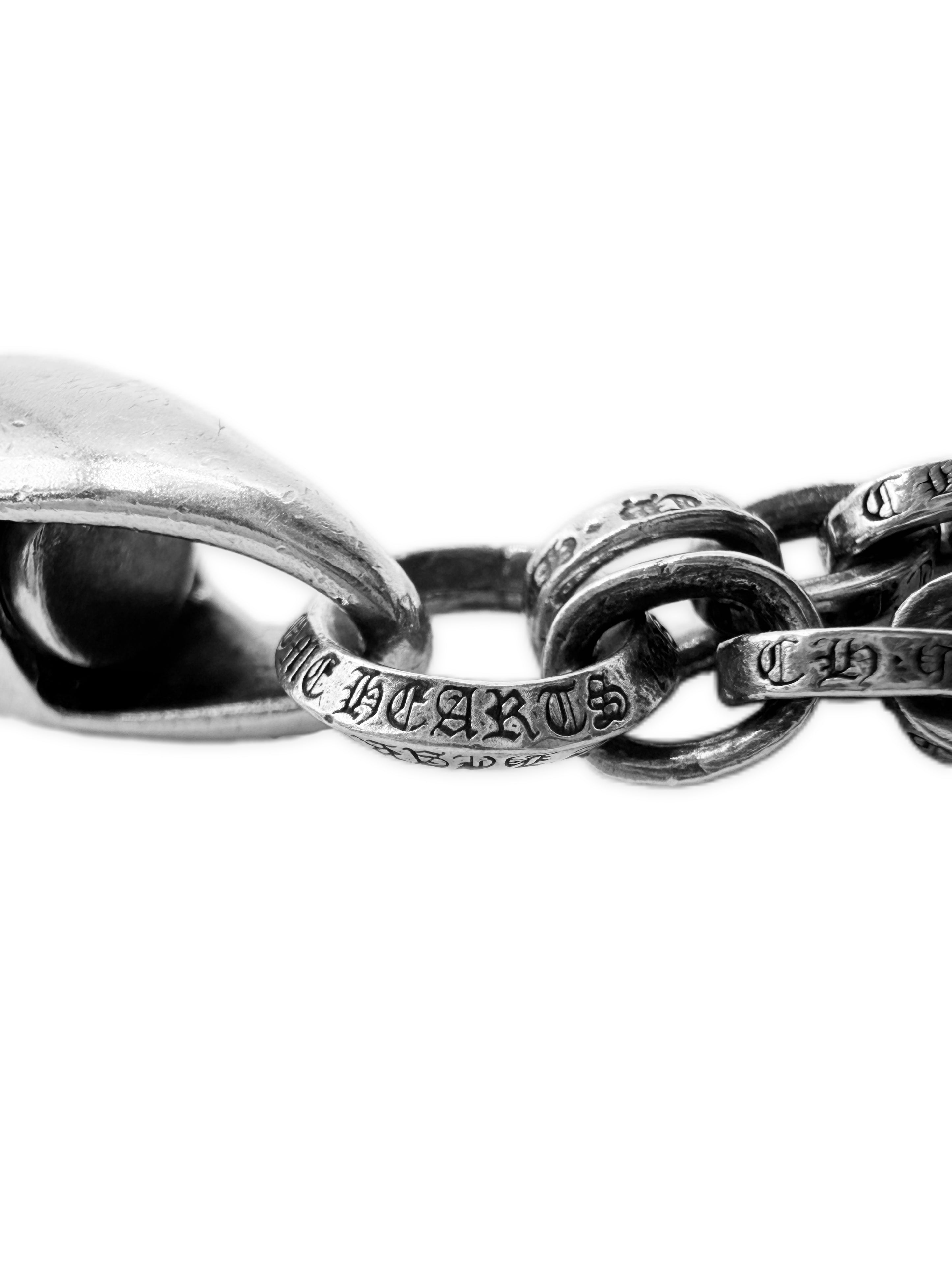 Chrome Hearts Dice Lobster Clasp .925 Silver Paper Chain Keychain