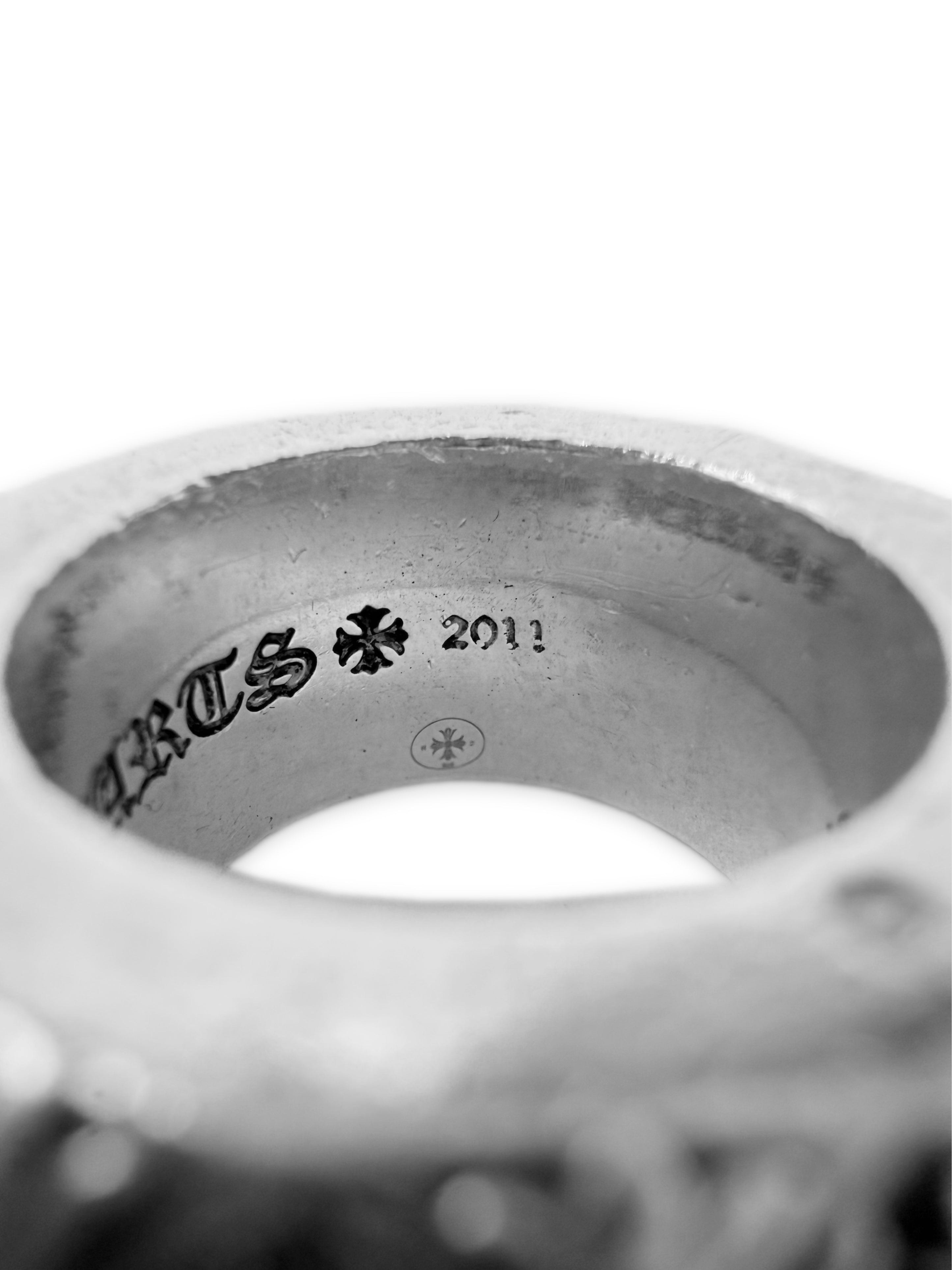 Chrome Hearts ‘Pete Punk’ Double Stud .925 Silver Ring