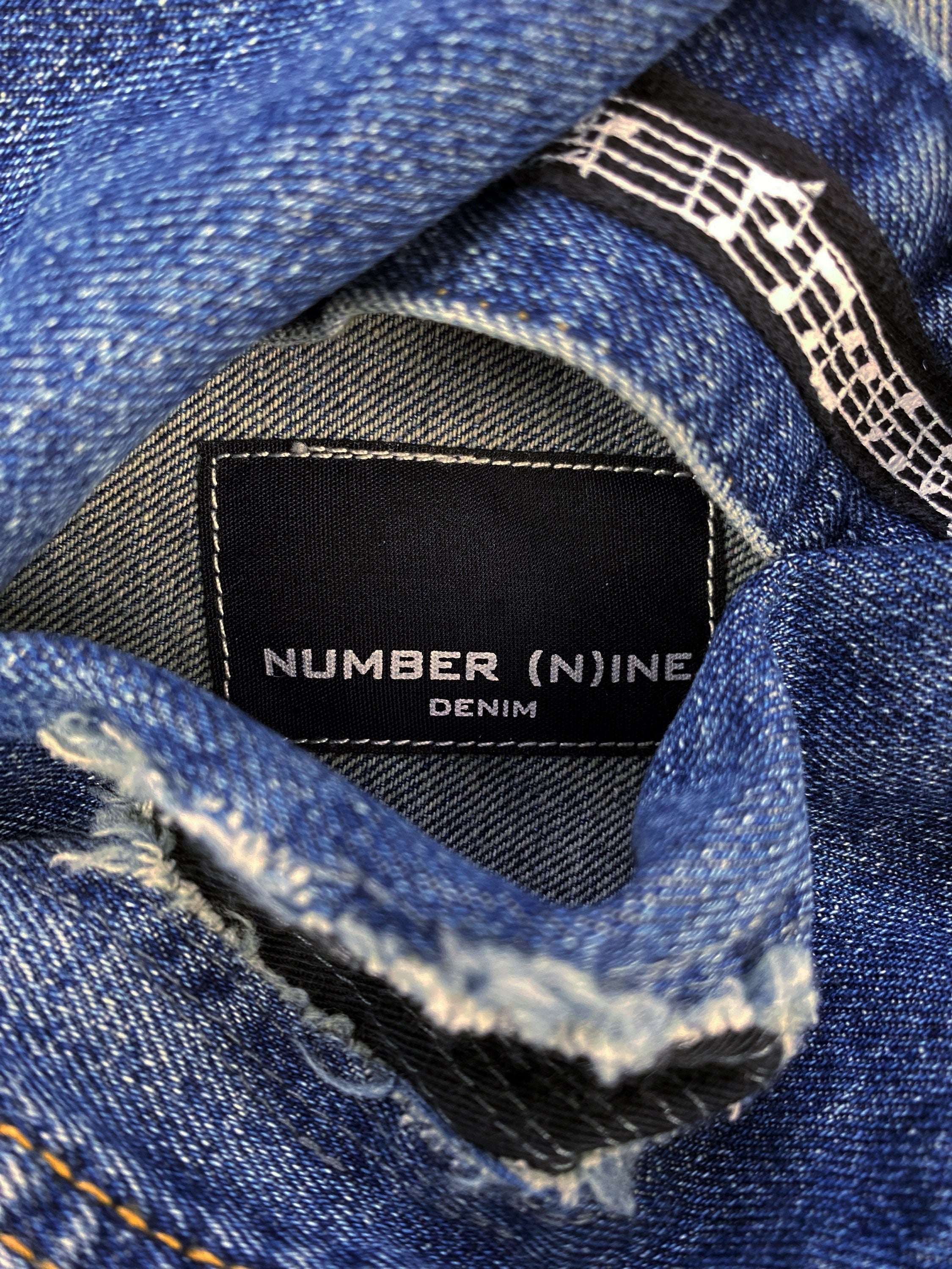 Number (N)ine Distressed Reinforced Washed Denim Jacket