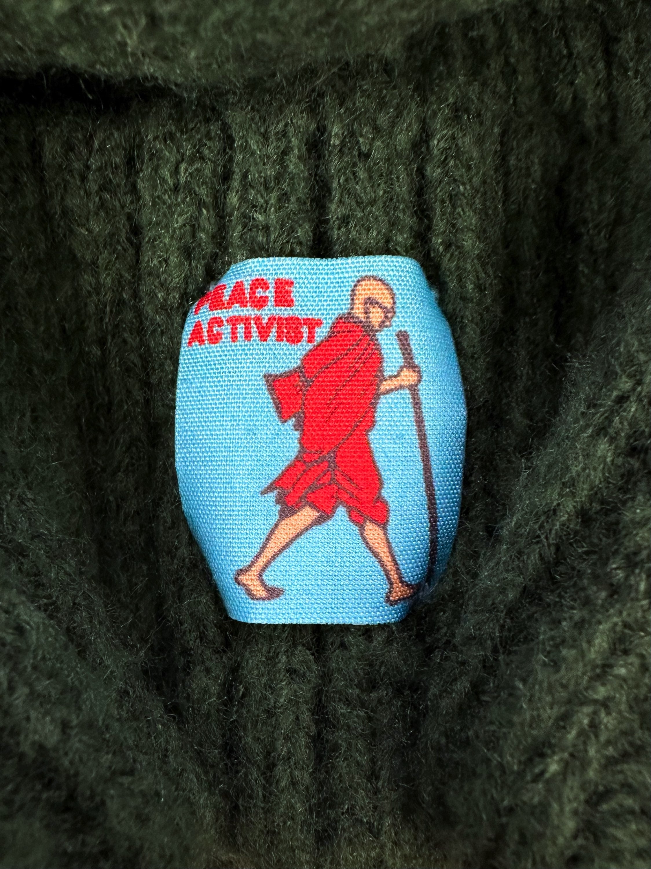 Kapital ‘Peace Activist’ Forest Green Wool Knit Beanie