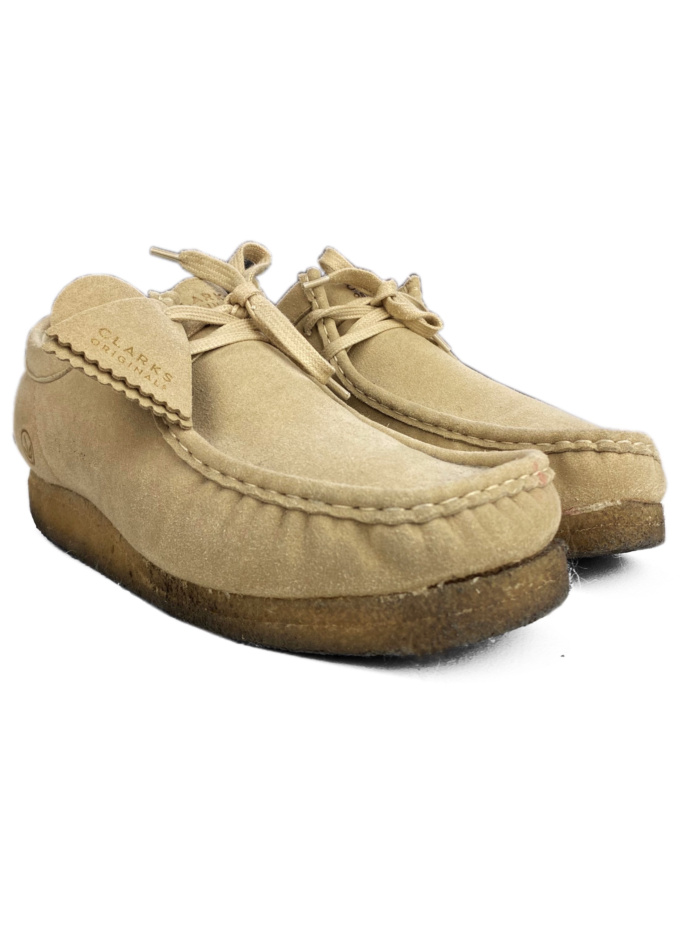 Clarks ‘Wallabee’s’ Suede Vegan Leather Tan Lows