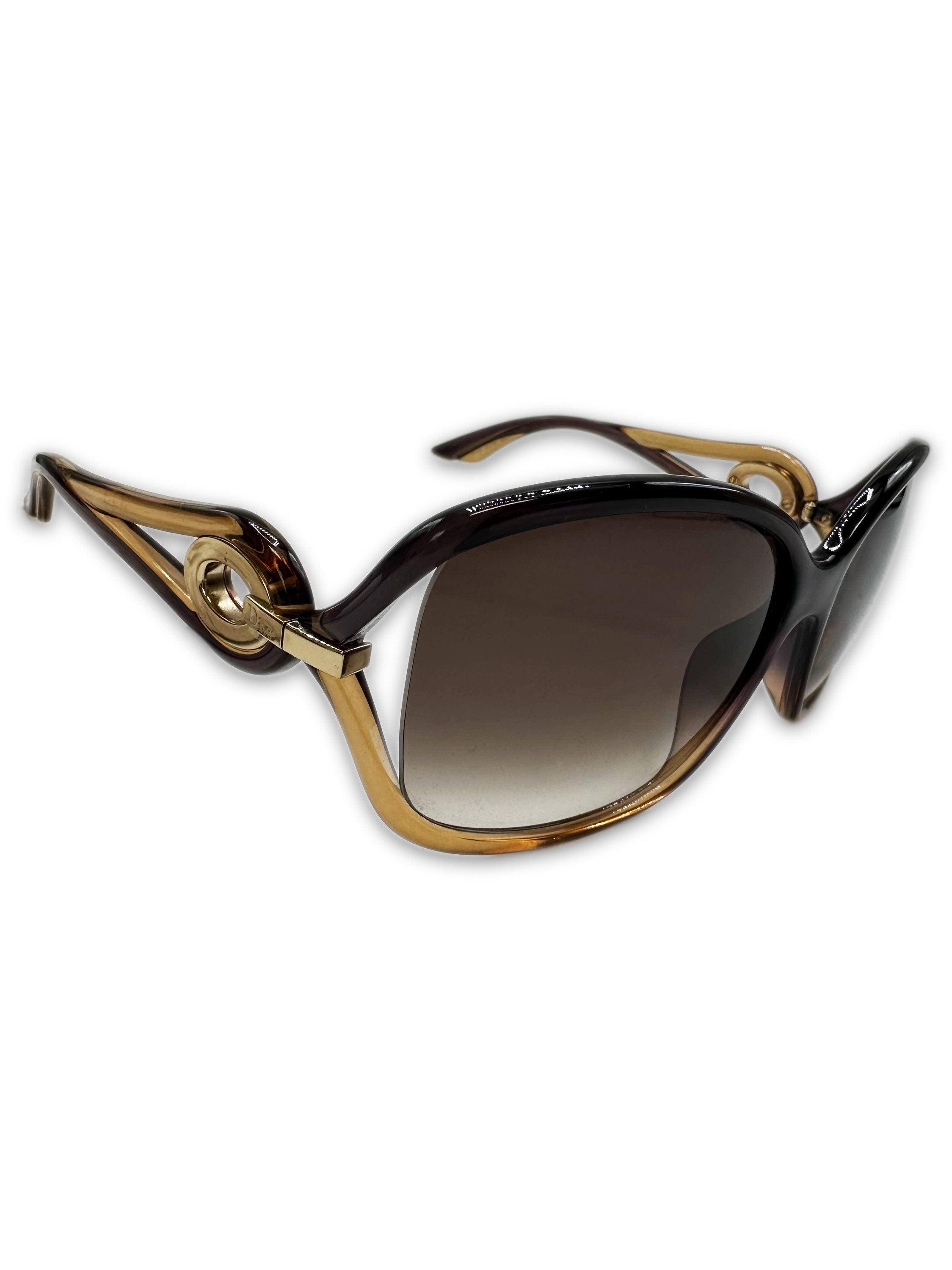 00s Dior ‘Swirl’ Gradient Tint Cut Out Sunglasses