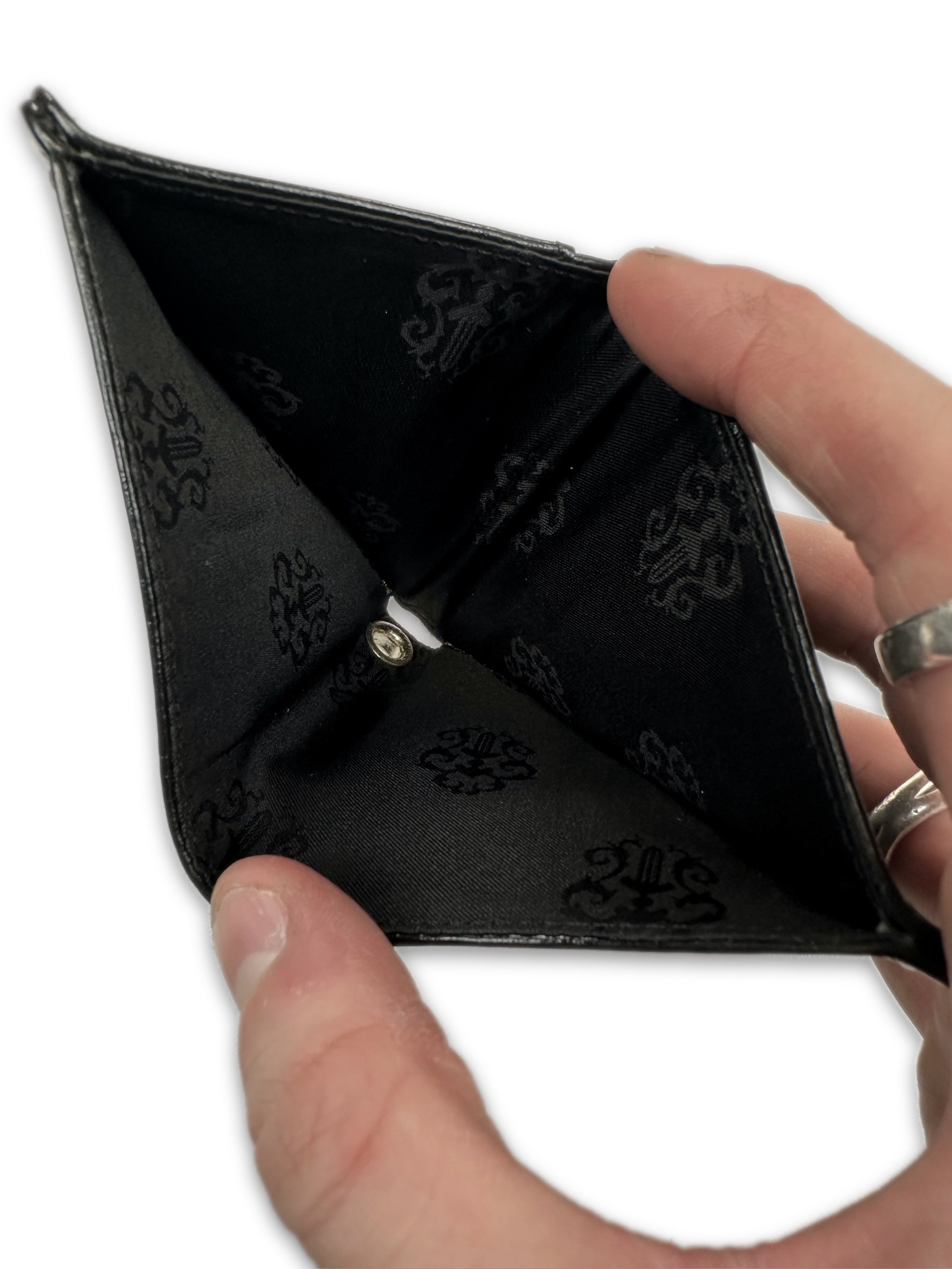 Chrome Hearts x Matty Boy Checkered Cross Patch Bifold Leather Wallet