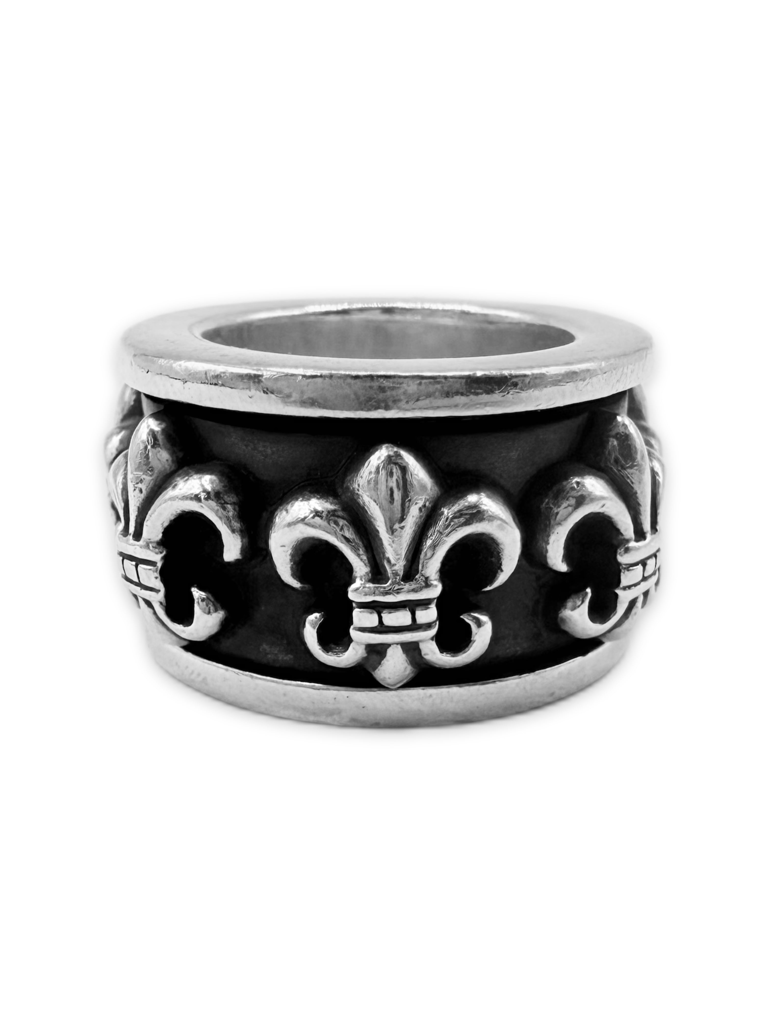 Chrome Hearts Fleur de Lis .925 Silver Spinner Ring
