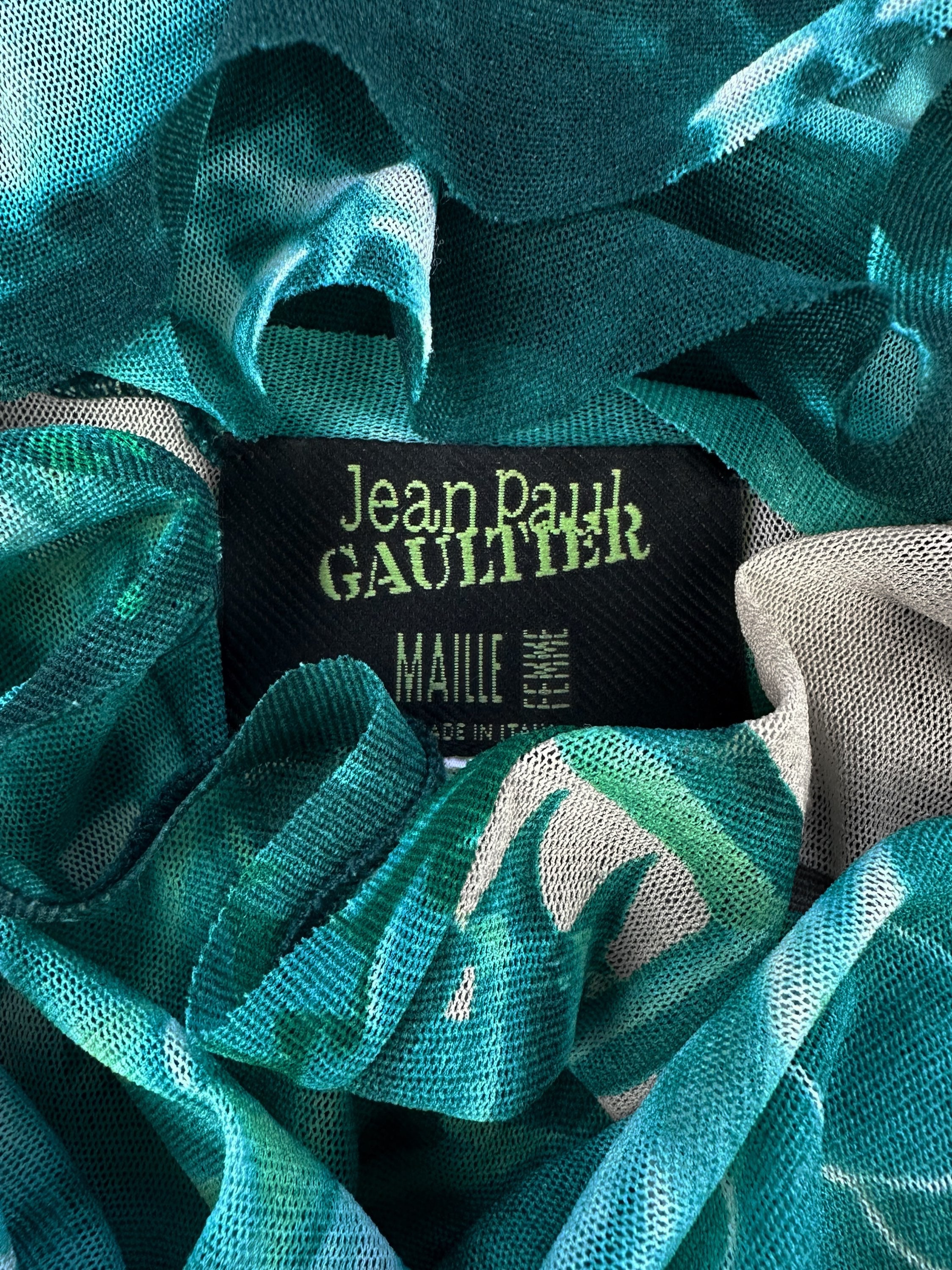 SS01 Jean Paul Gaultier ‘Satan’ Tattoo Mesh Short Sleeve T-Shirt