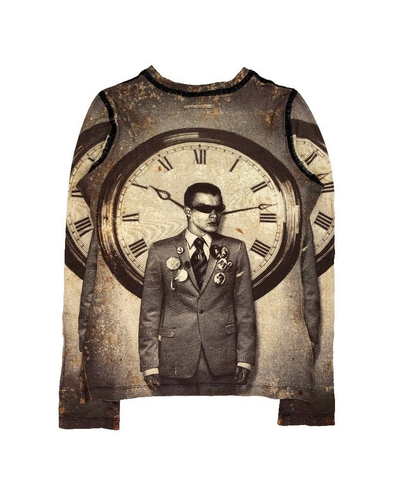 FW03 Jean Paul Gaultier “Clockwork” Full Print Longsleeve