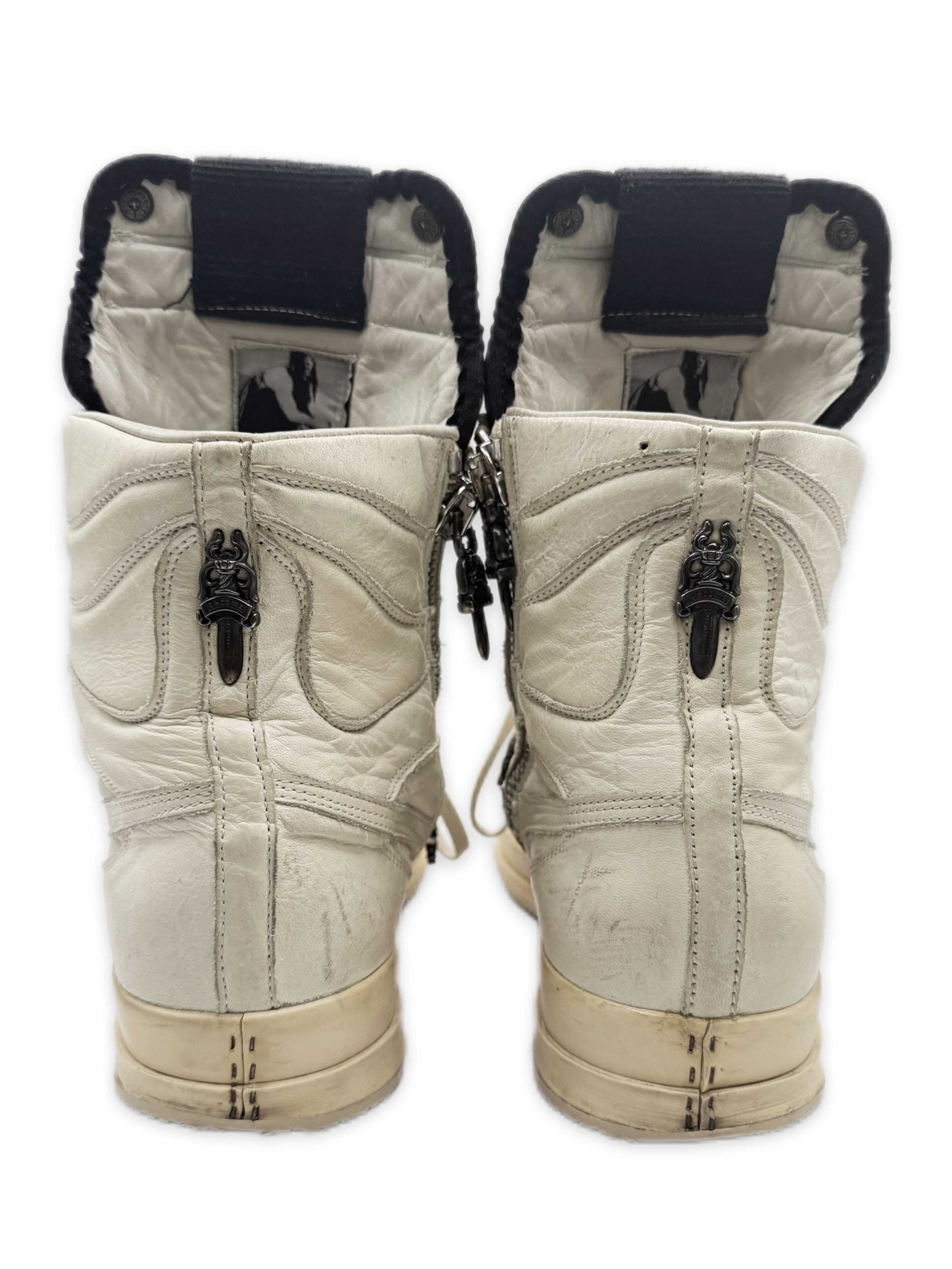 SS06 Rick Owens x Chrome Hearts OG Cross Milk Dunk Sneakers