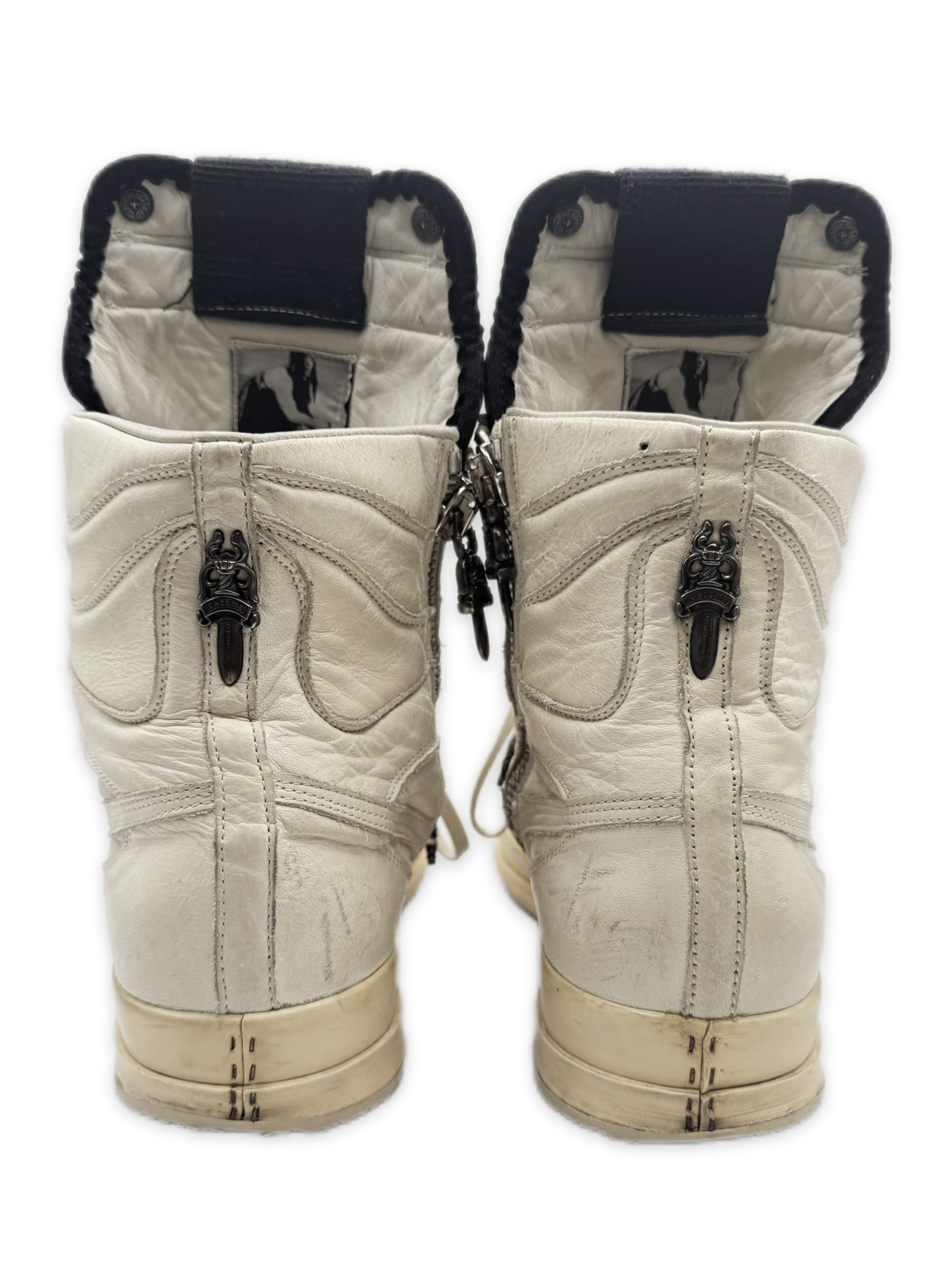 SS06 Rick Owens x Chrome Hearts OG Cross Milk Dunk Sneakers