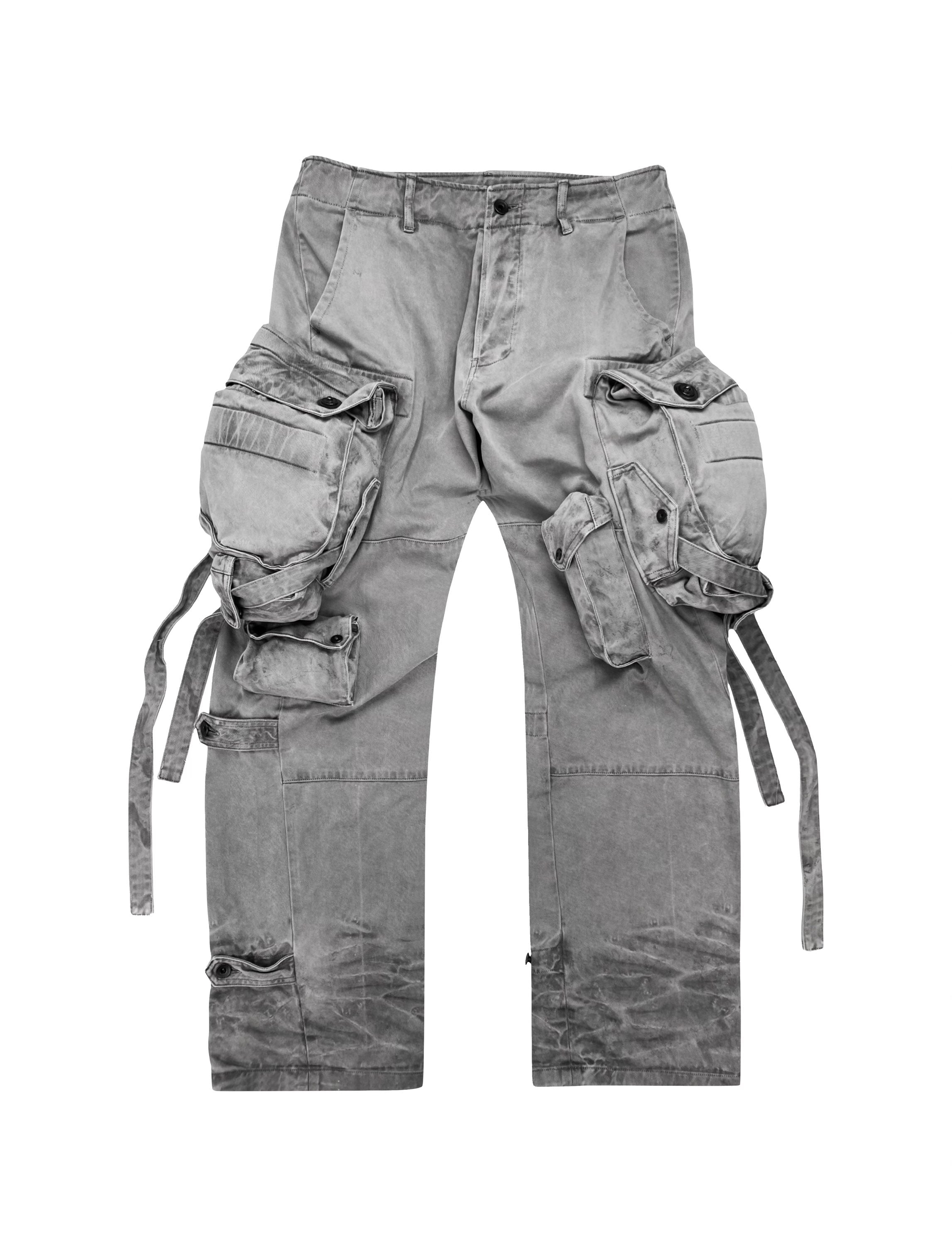 SS11 Julius Gas Mask Bondage Strap Washed Cargo Pants
