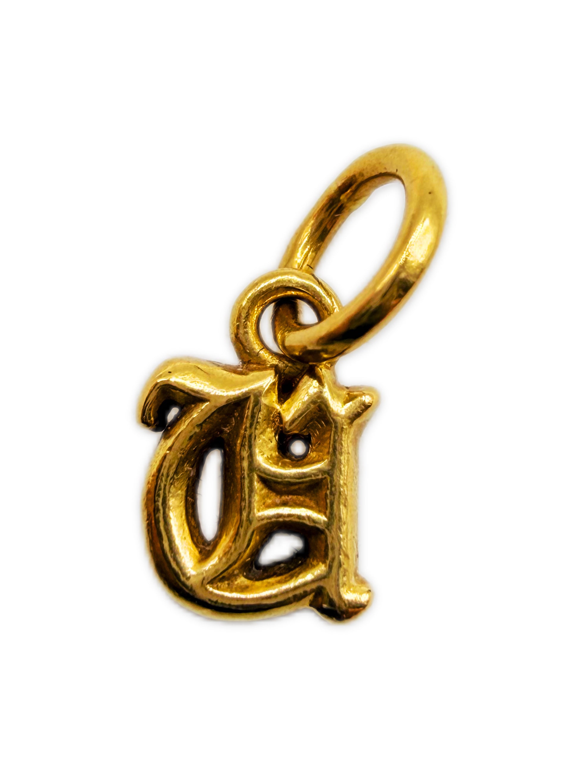 Chrome Hearts CH Alphabet Spell Out 22k Gold Charm Pendant