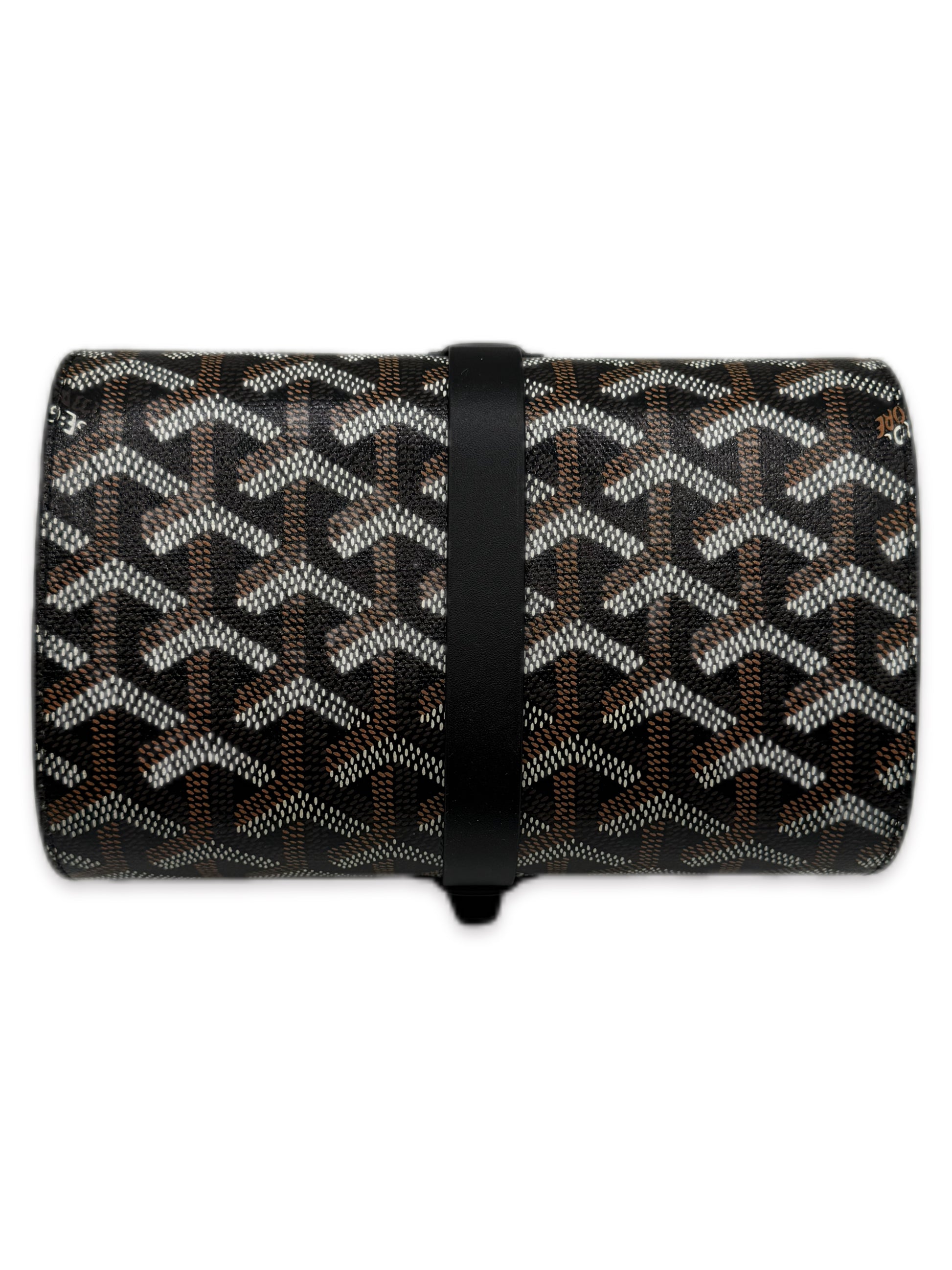 Goyard Black Goyardine Canvas &amp; Clamecy Cowhide Double Watch Case