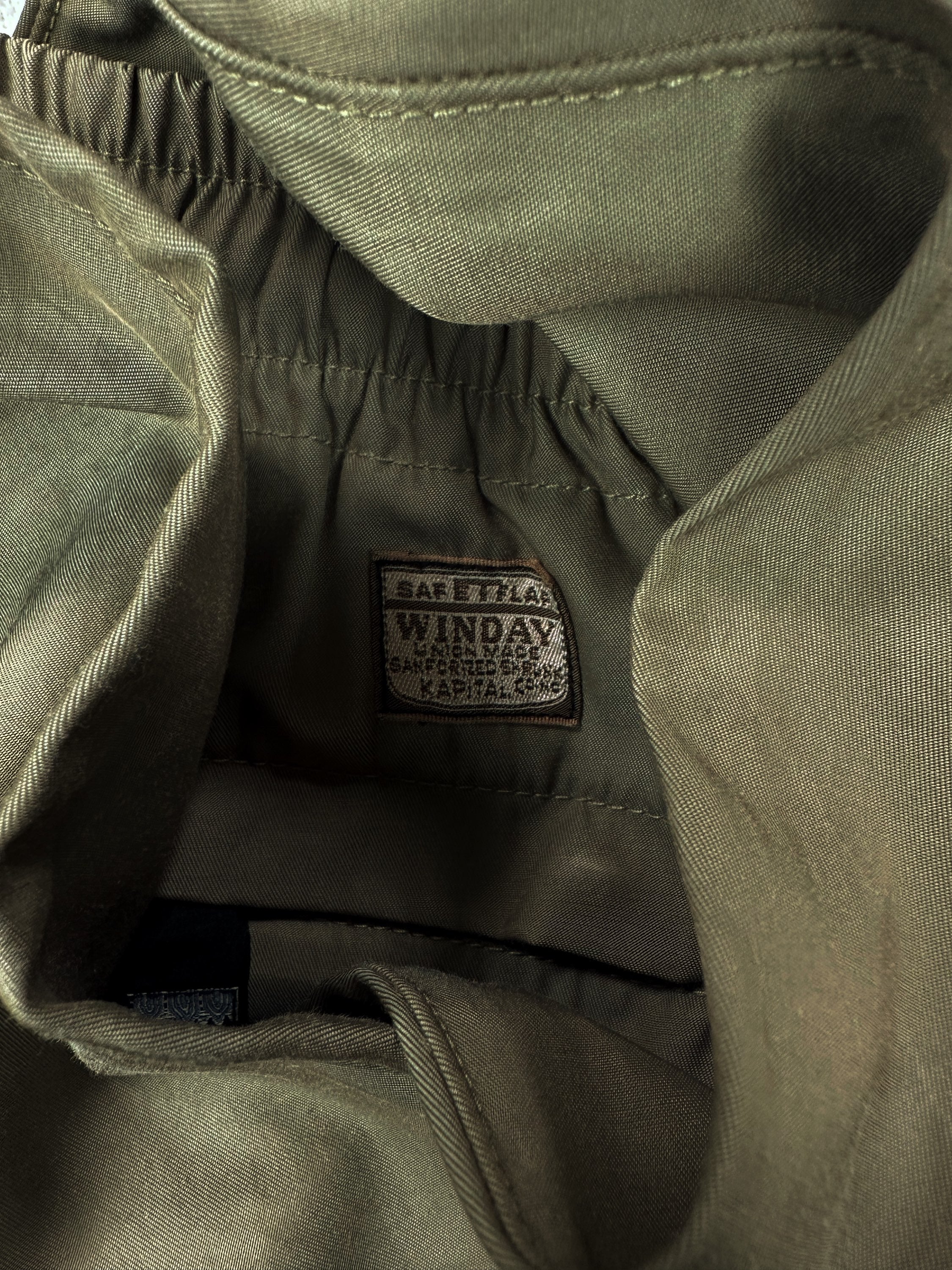 Kapital Wide Cut Olive Green Drawstring Pants