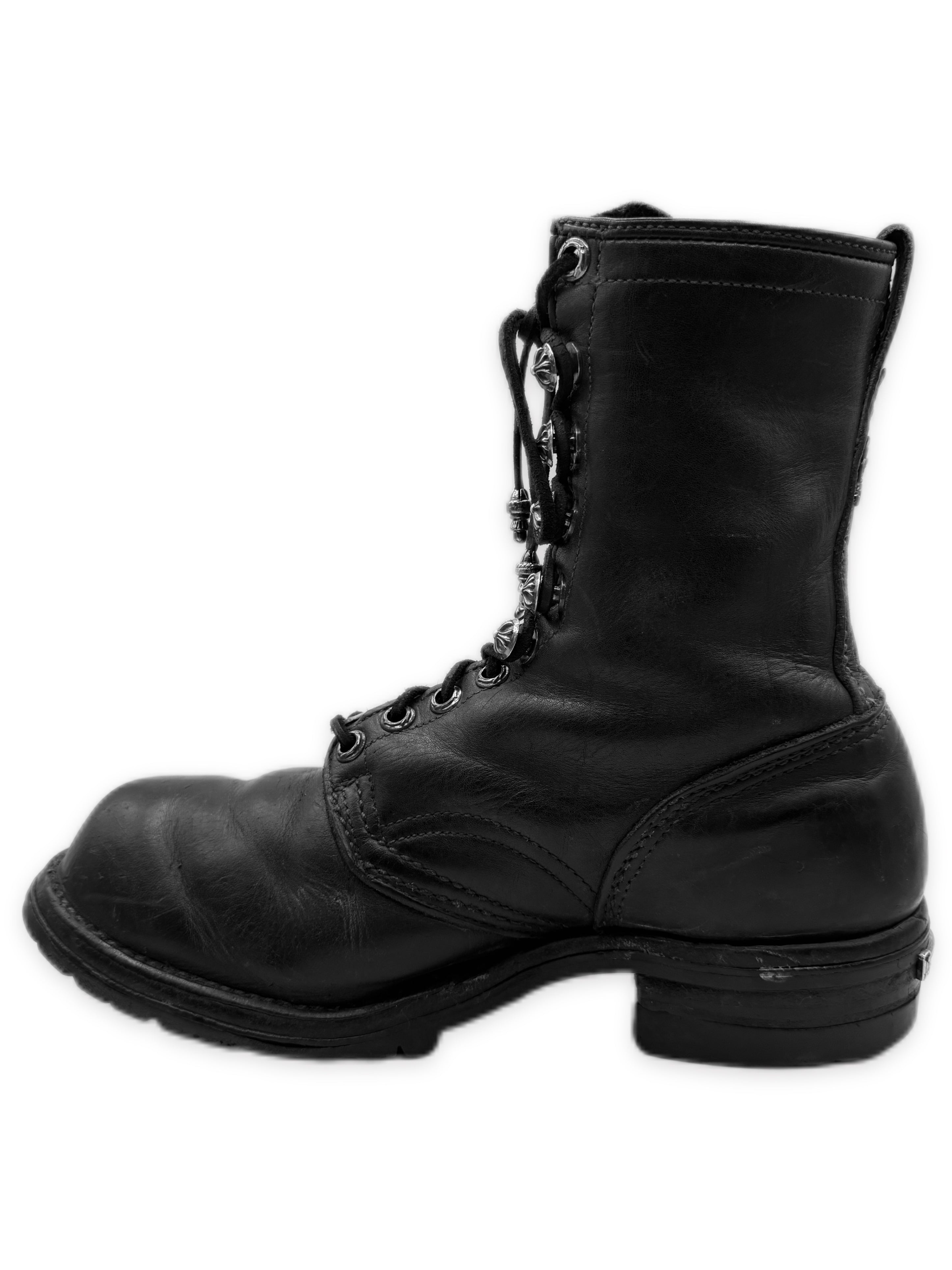Chrome Hearts x Wesco ‘Jobmaster’ Black .925 Silver Leather Boots