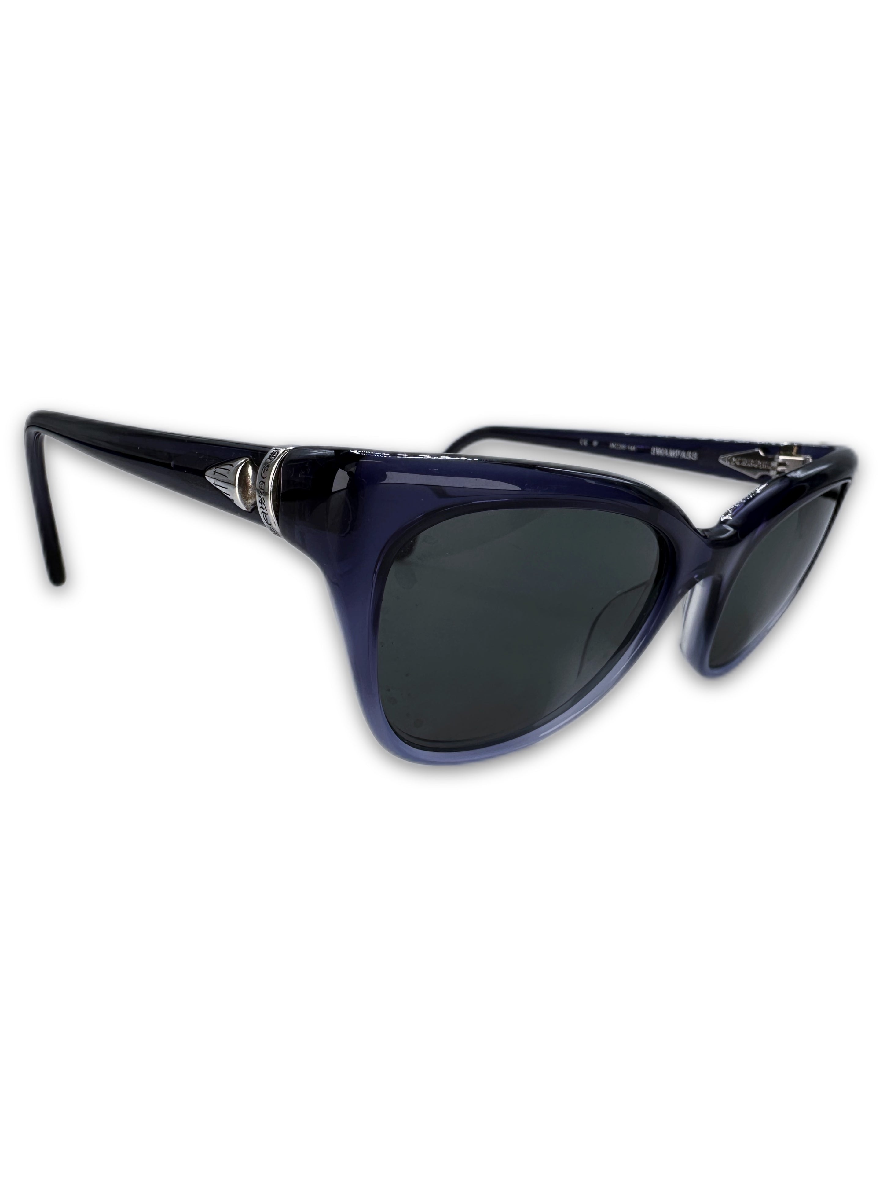 Chrome Hearts ‘Swampass’ Purple .925 Silver Spike Sunglasses
