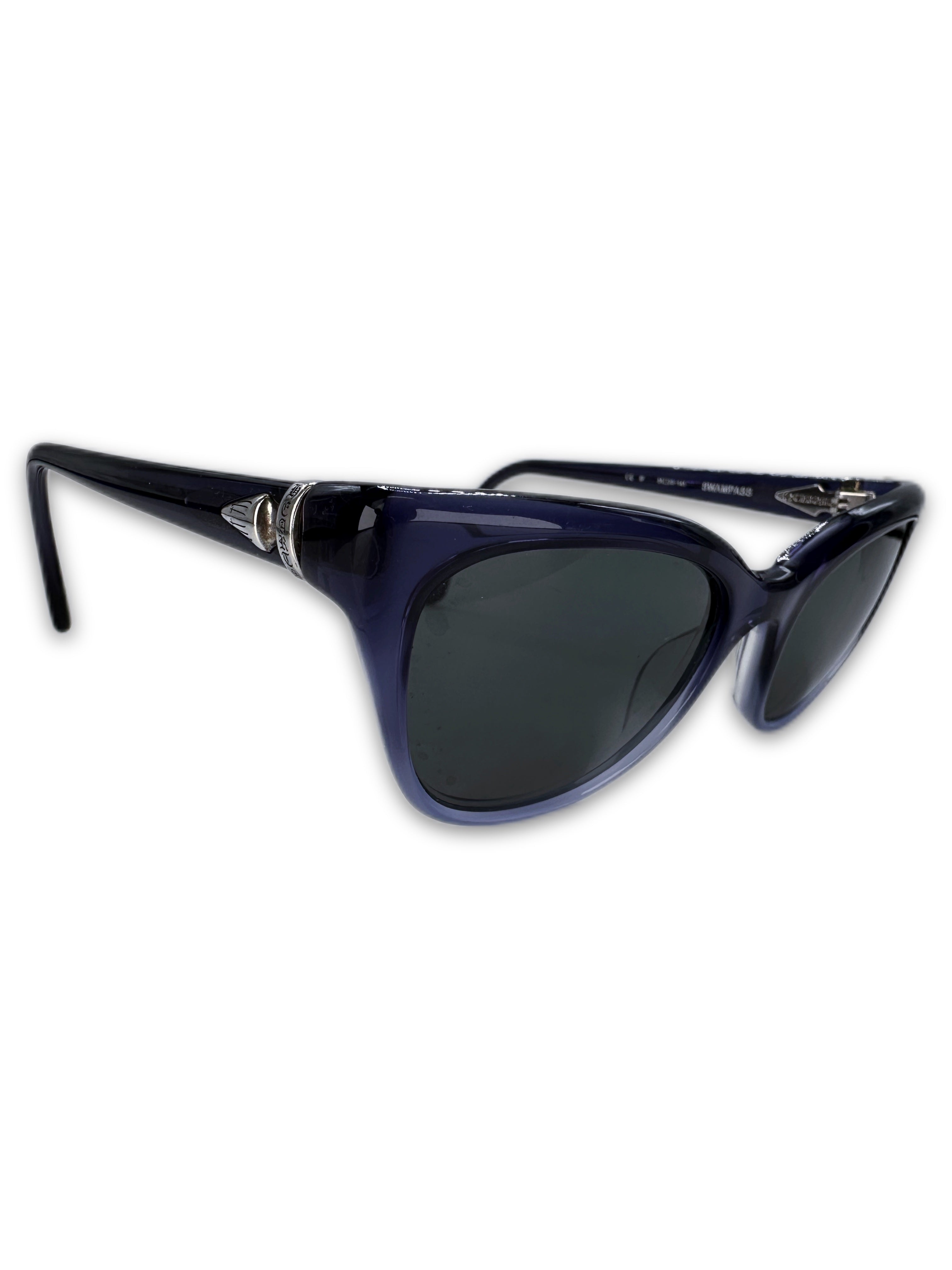 Chrome Hearts ‘Swampass’ Purple .925 Silver Spike Sunglasses