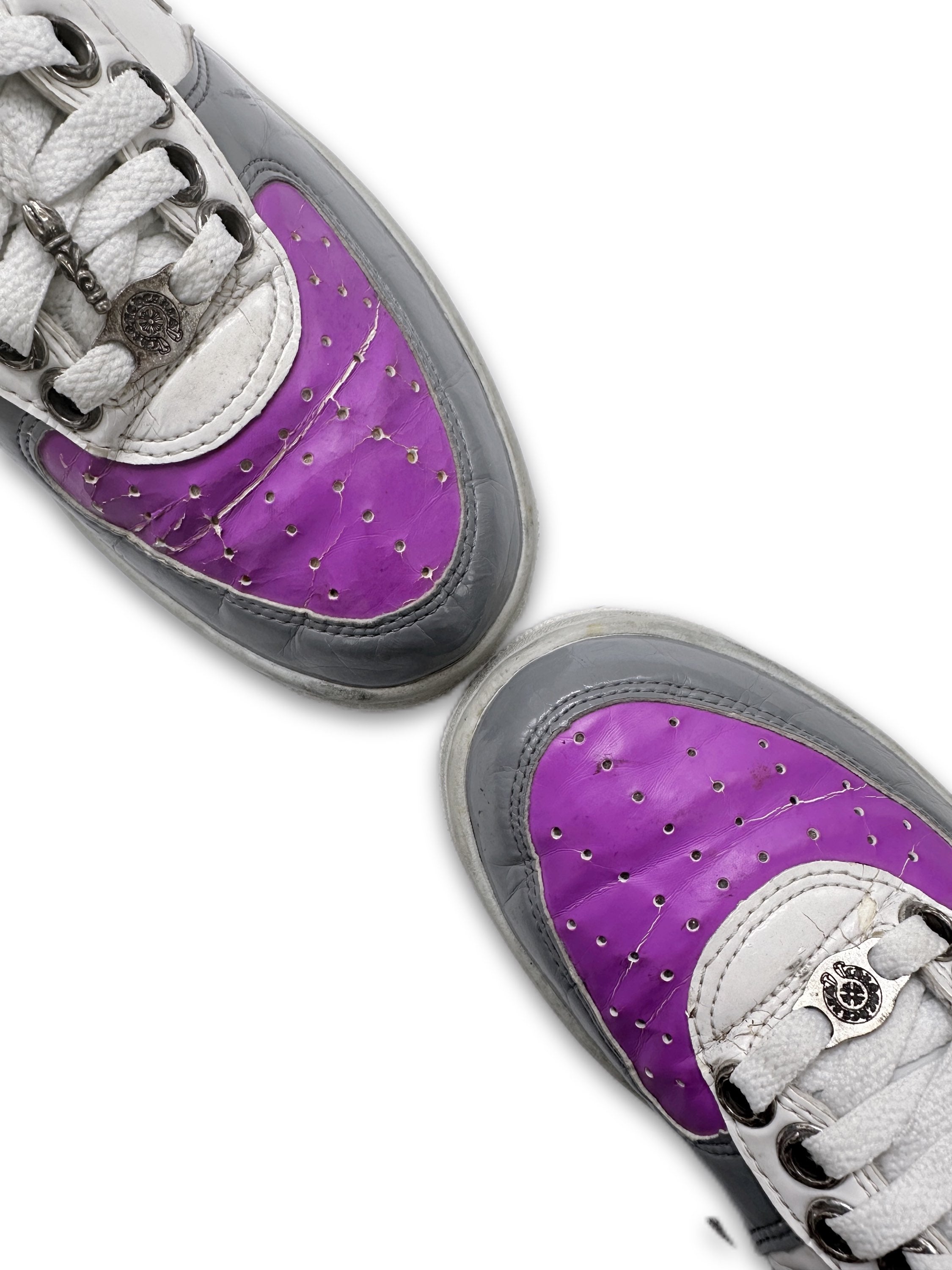 00s Chrome Hearts x Bape 1/35 Purple ‘Bapesta’ Leather Sneakers