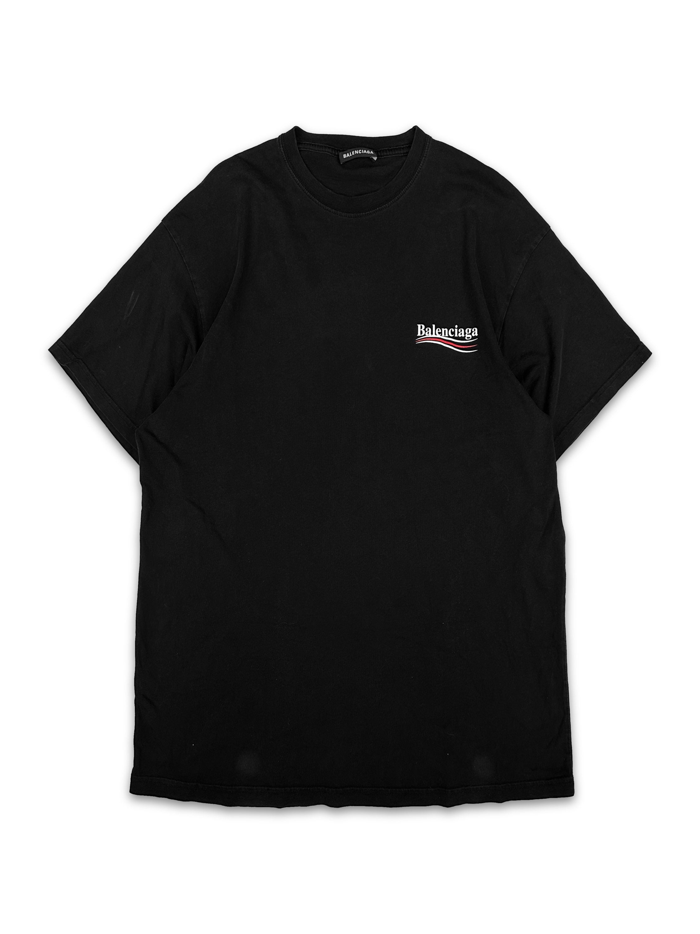 AW17 Balenciaga ‘Campaign’ Logo Black T-Shirt