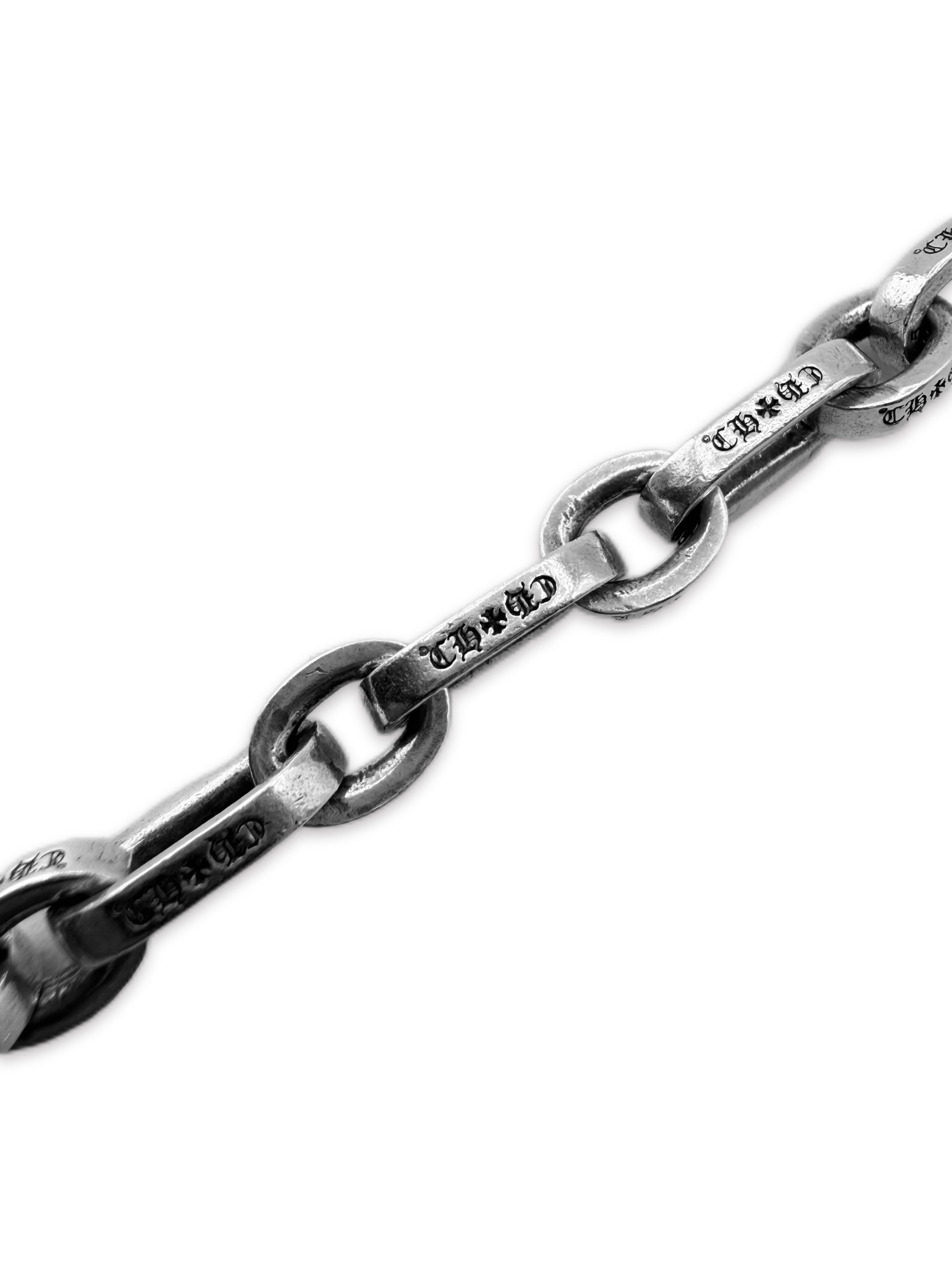 Chrome Hearts ‘Paper E’ Chain Link .925 Silver Bracelet