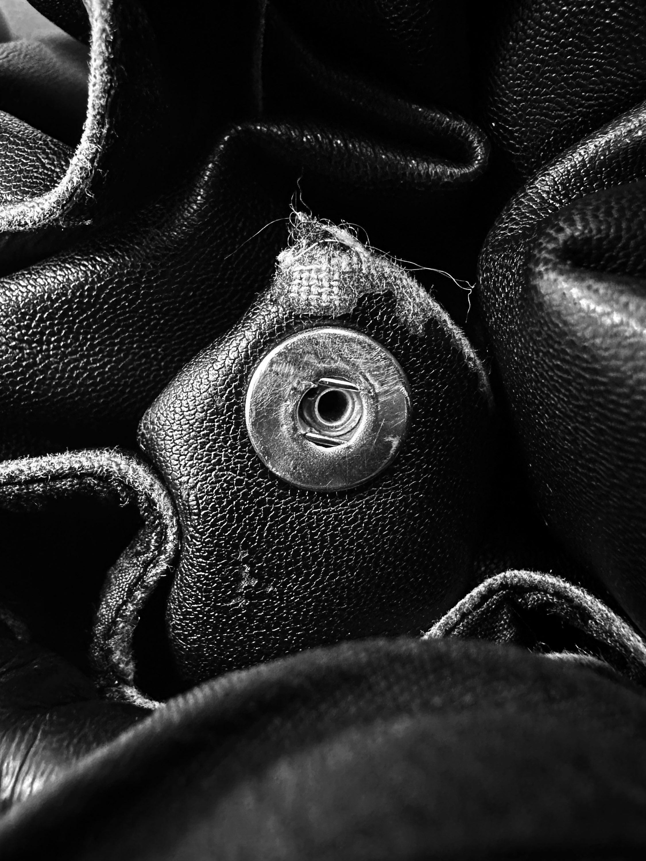 Maison Margiela MM6 Black Leather Darting Handbag