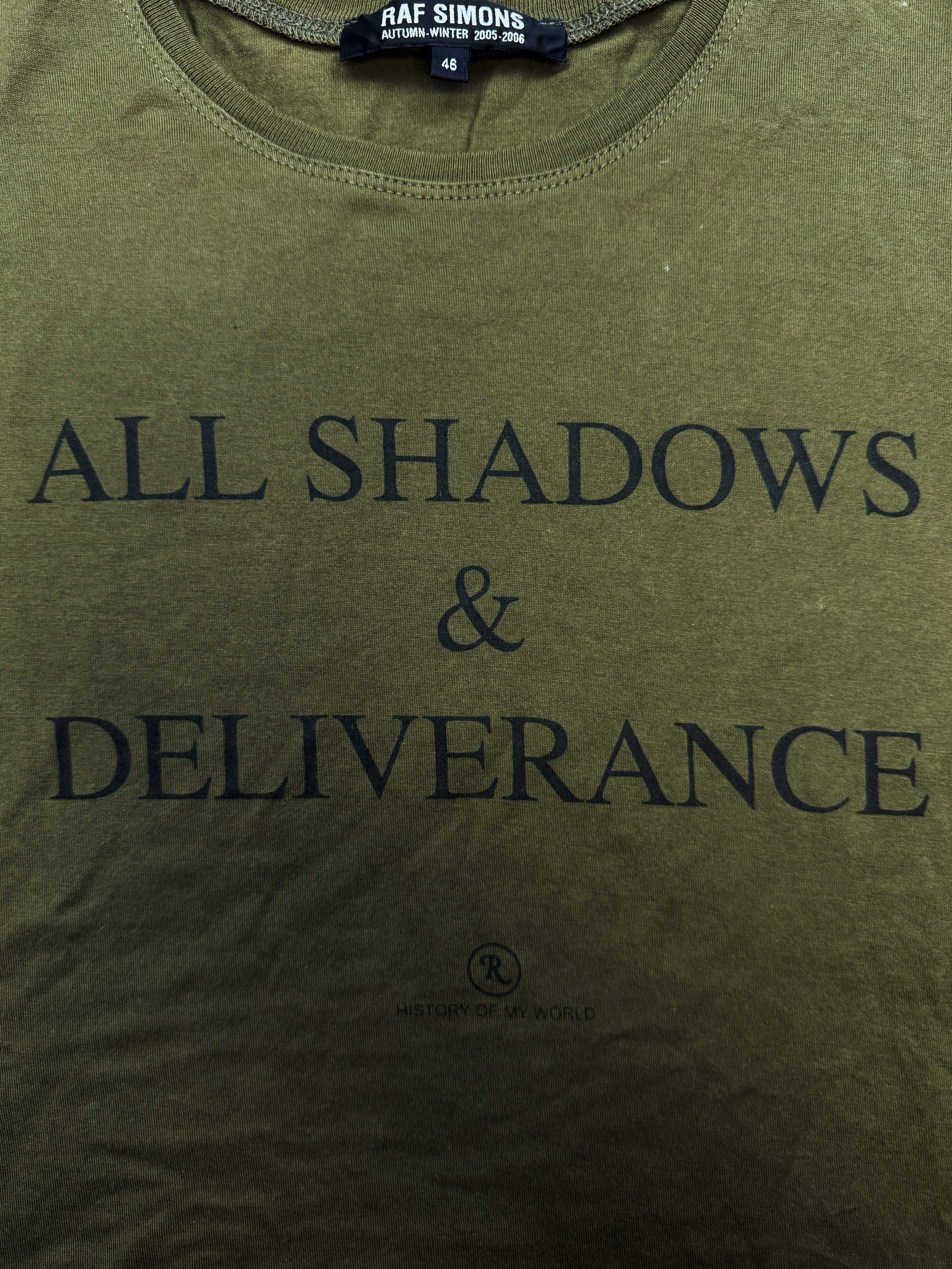 AW05 Raf Simons ‘All Shadows & Deliverance’ Green Long Sleeve