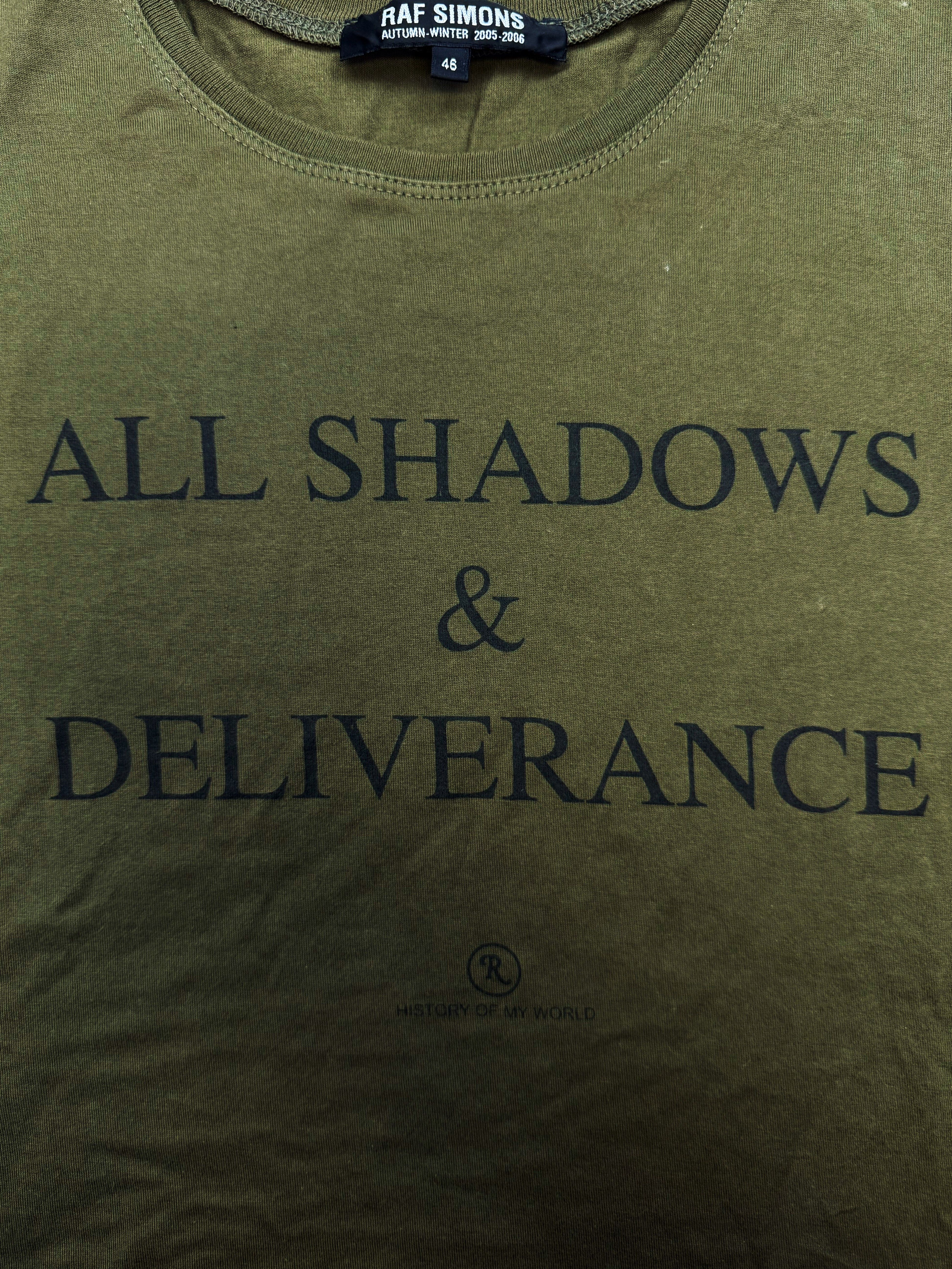 AW05 Raf Simons ‘All Shadows &amp; Deliverance’ Green Long Sleeve