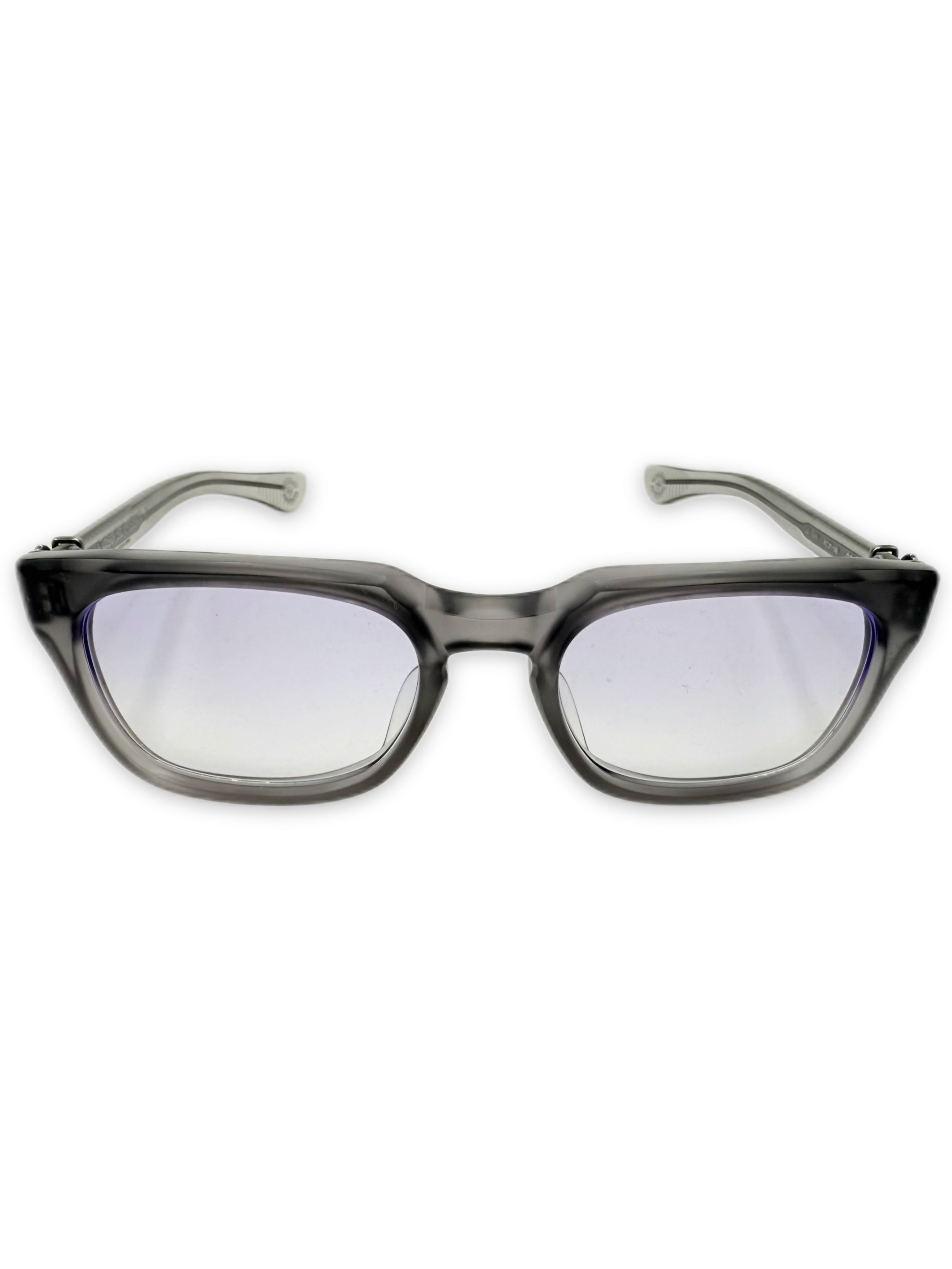Chrome Hearts ‘Grim’ Purple Tint Oval Transparent Prescription Glasses