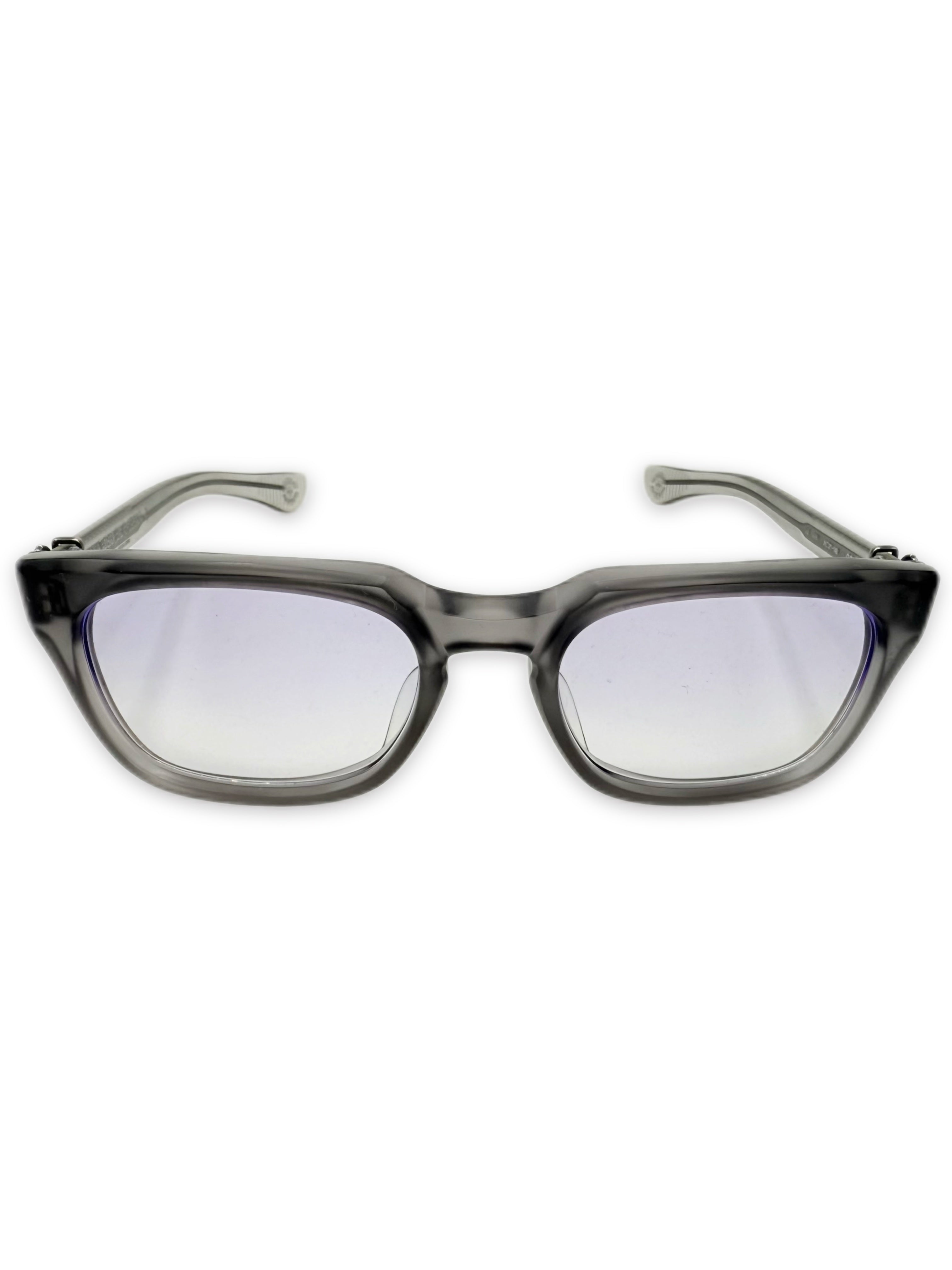 Chrome Hearts ‘Grim’ Purple Tint Oval Transparent Prescription Glasses
