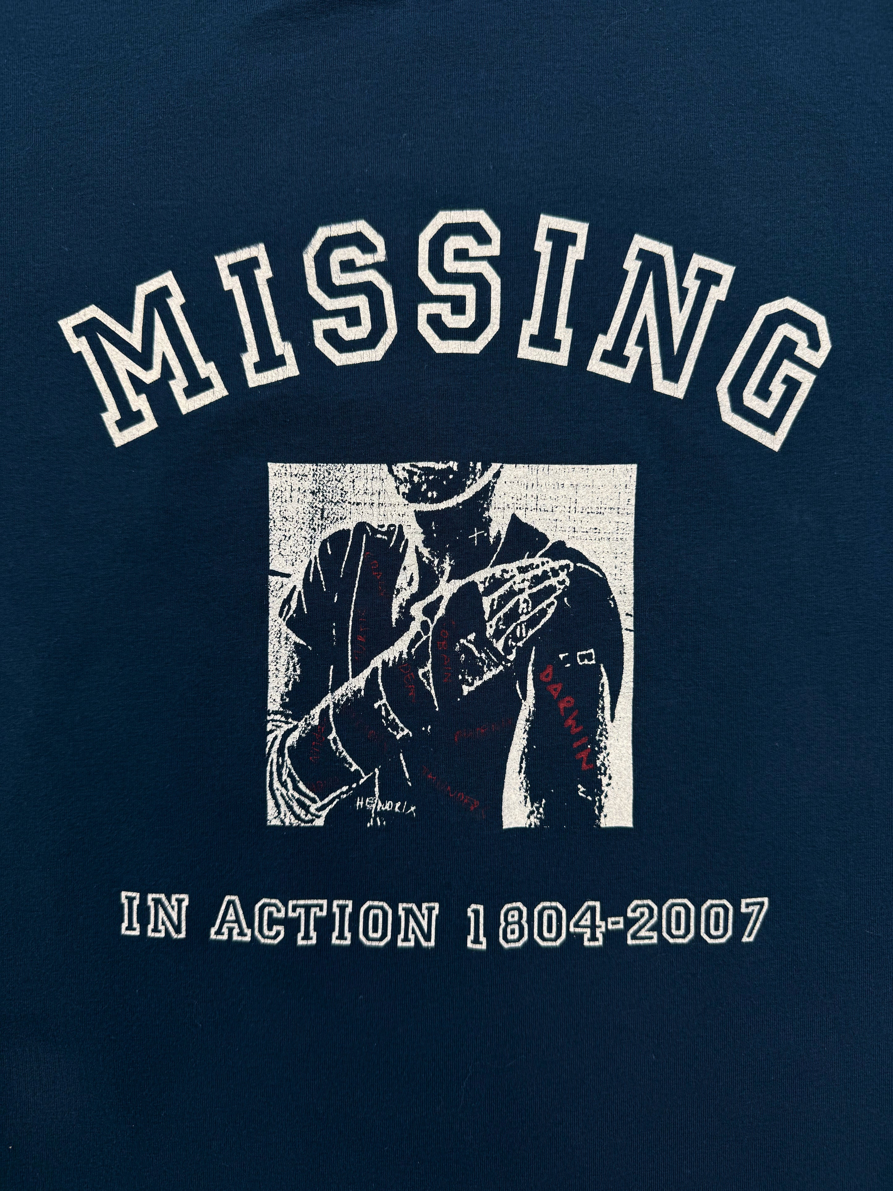 SS07 Raf by Raf Simons ‘Missing in Action’ Navy Blue Tank Top-Shirt