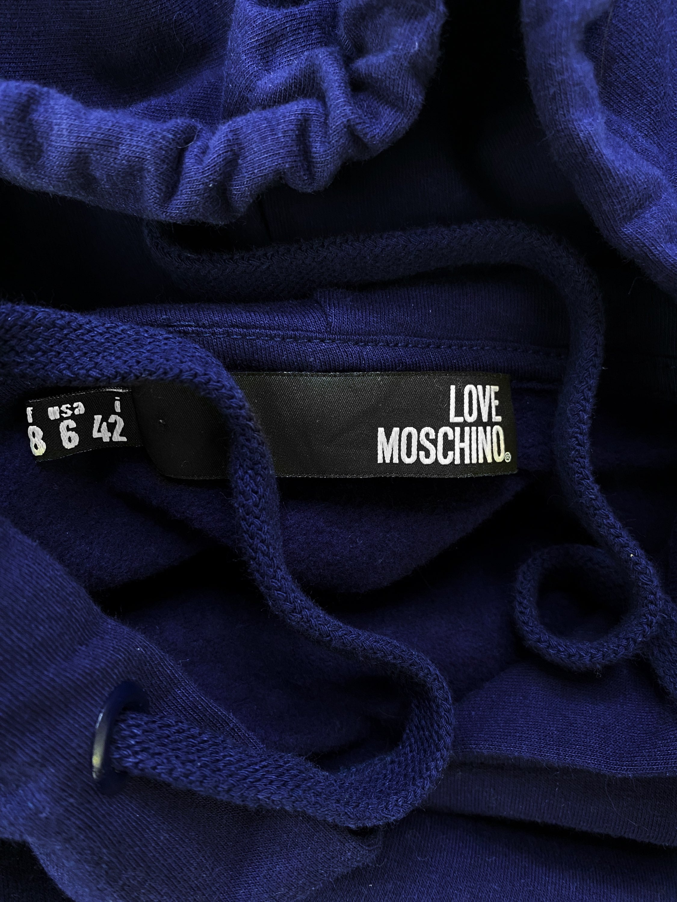 Moschino ‘Love Moschino’ Heavy Weight Navy Blue Hoodie