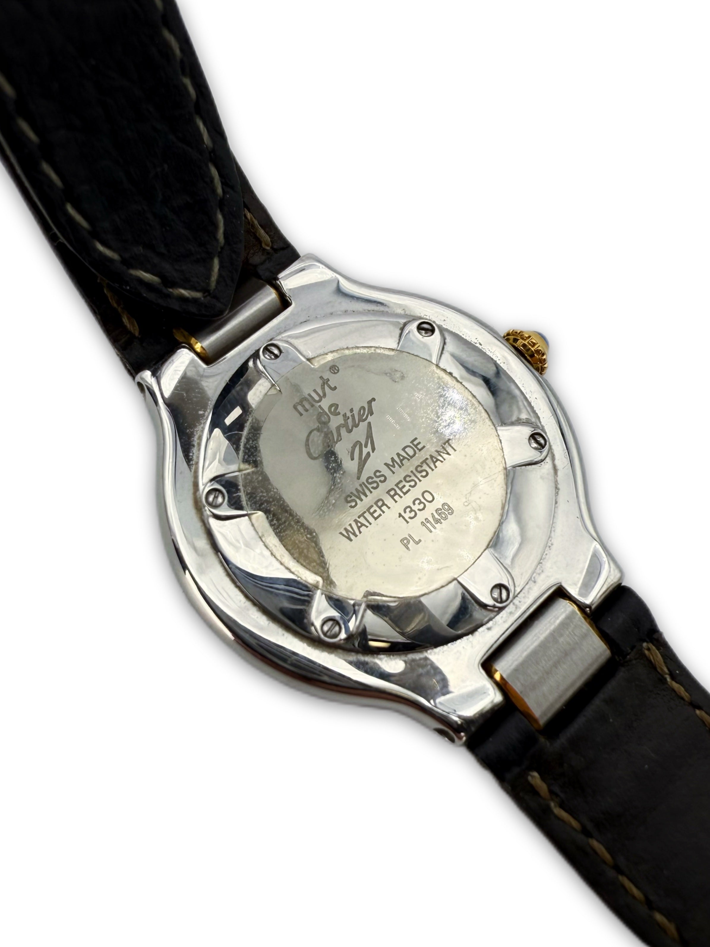 Must de Cartier ref. 1330 Quartz 28mm Gold/Silver Wristwatch