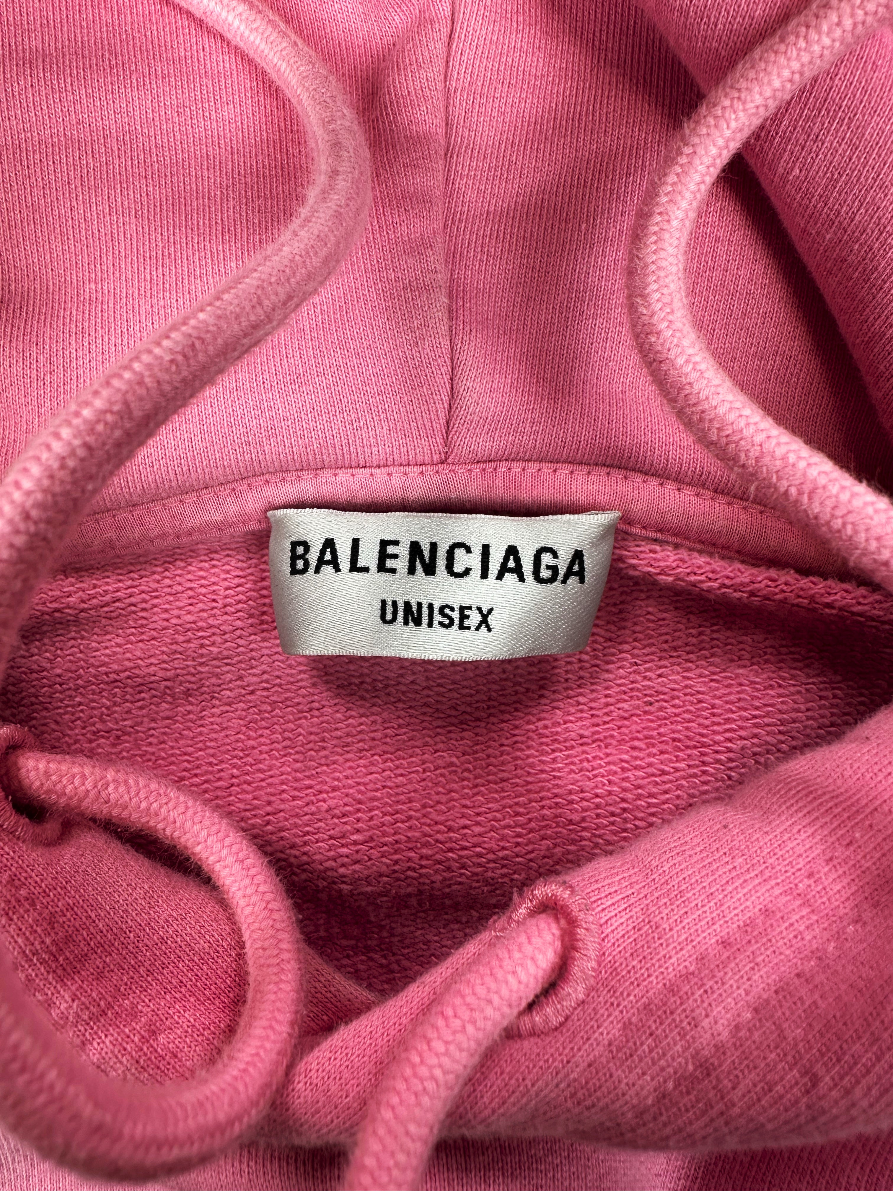 SS21 Balenciaga ‘Bébé’ Rhinestone Pink Heavy Weight Hoodie