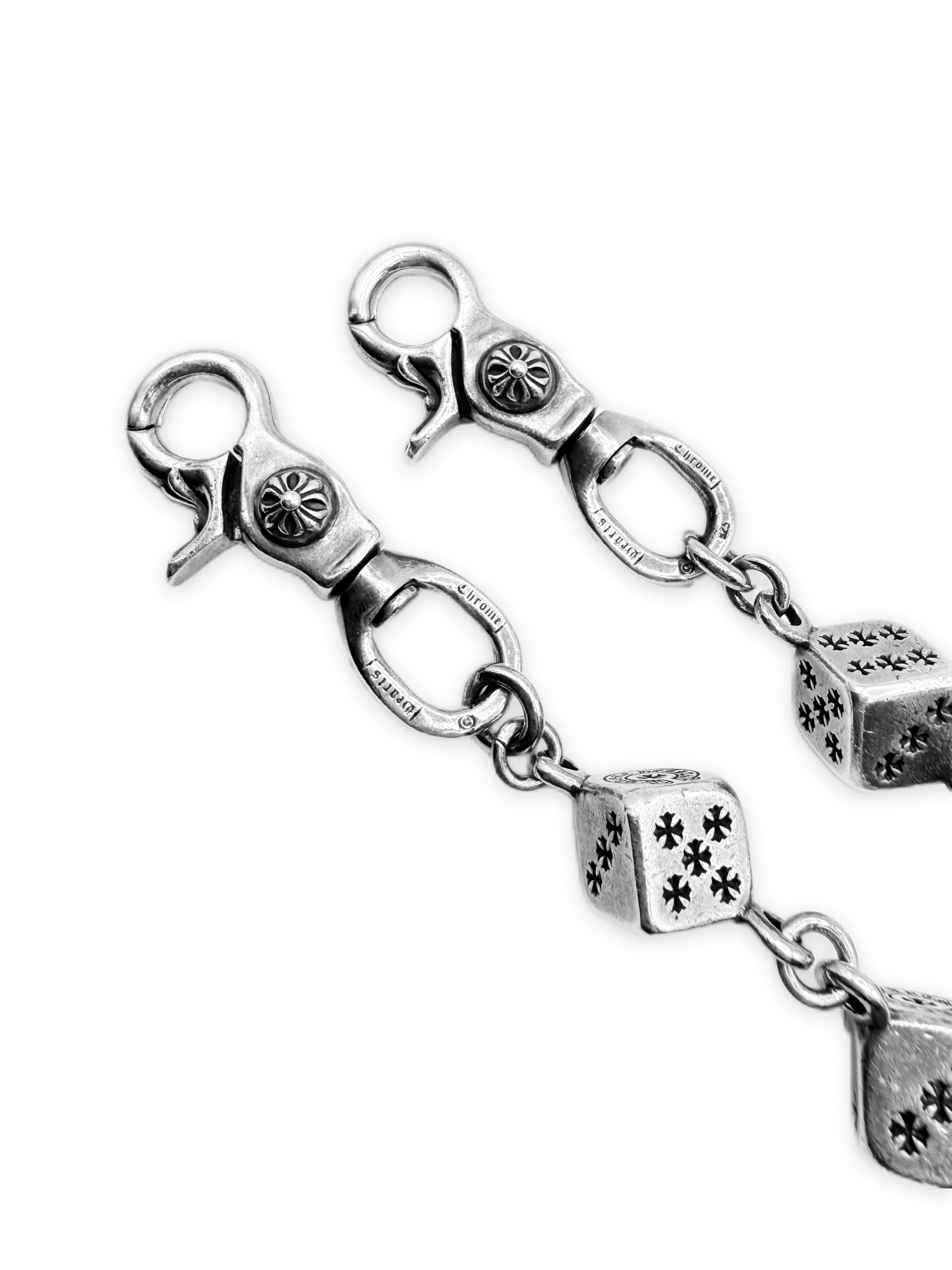 Chrome Hearts XL Dice 13 Link Double Lobster Clasp Wallet Chain