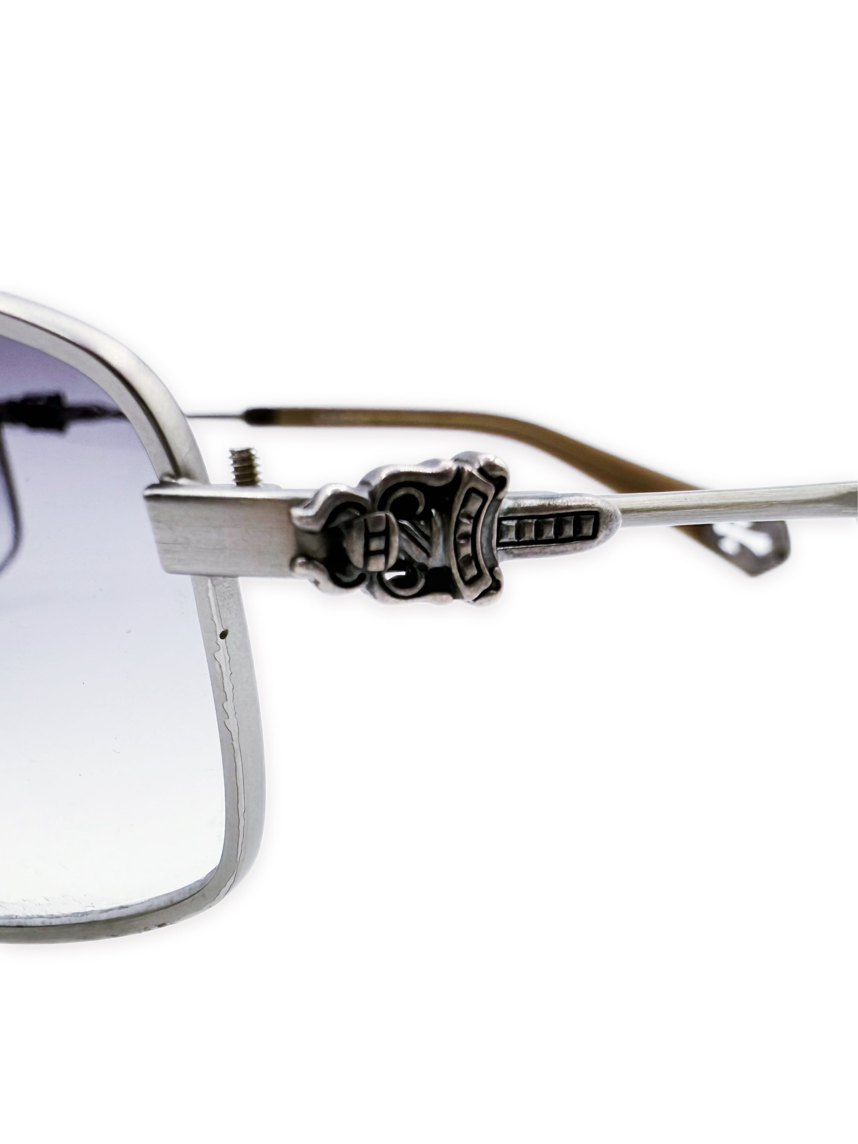 Chrome Hearts ‘Bone’ Purple Tint Aviator Dagger Sunglasses