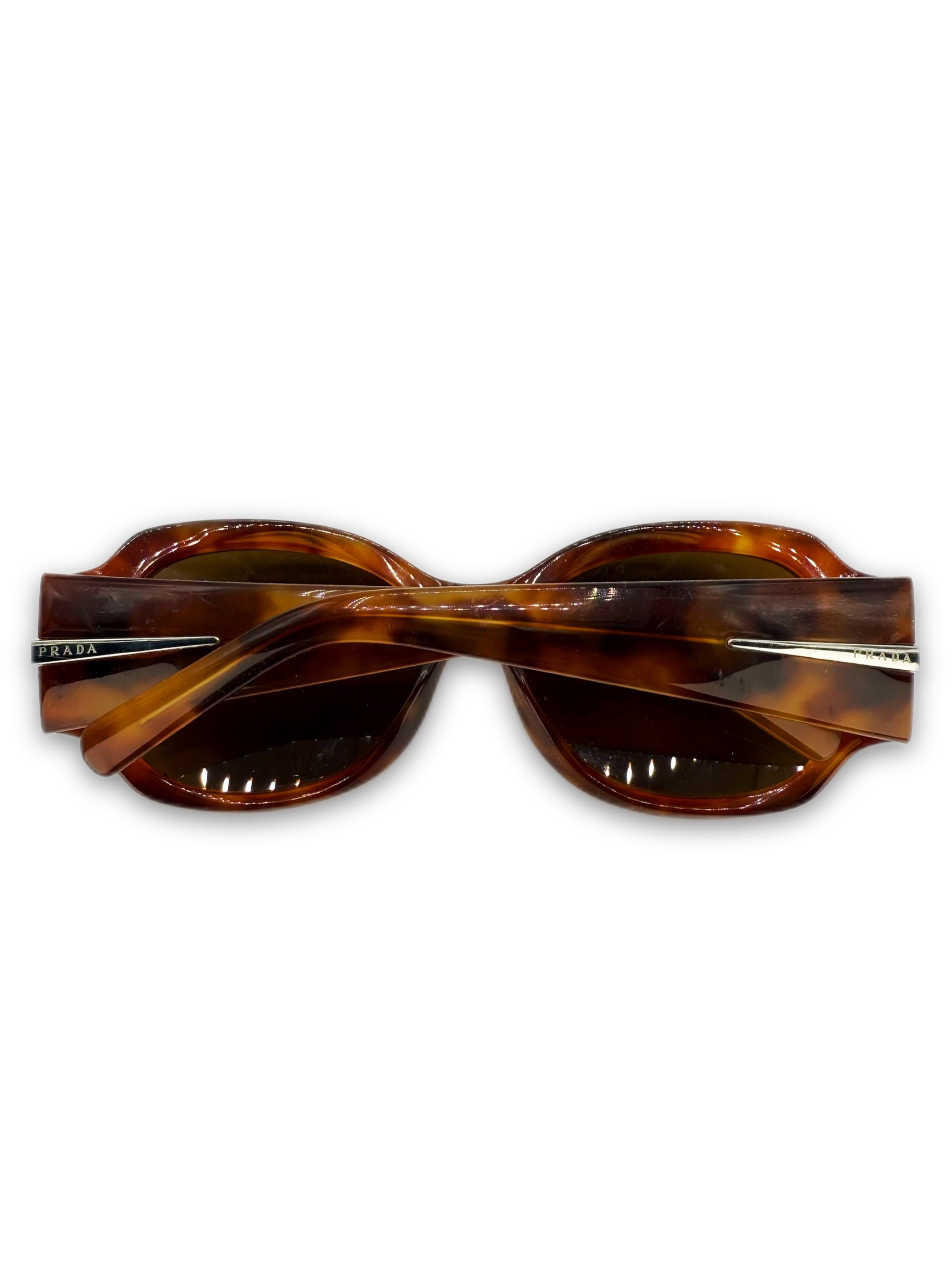 Prada Tortoise Shell Oval Frame Tinted Sunglasses