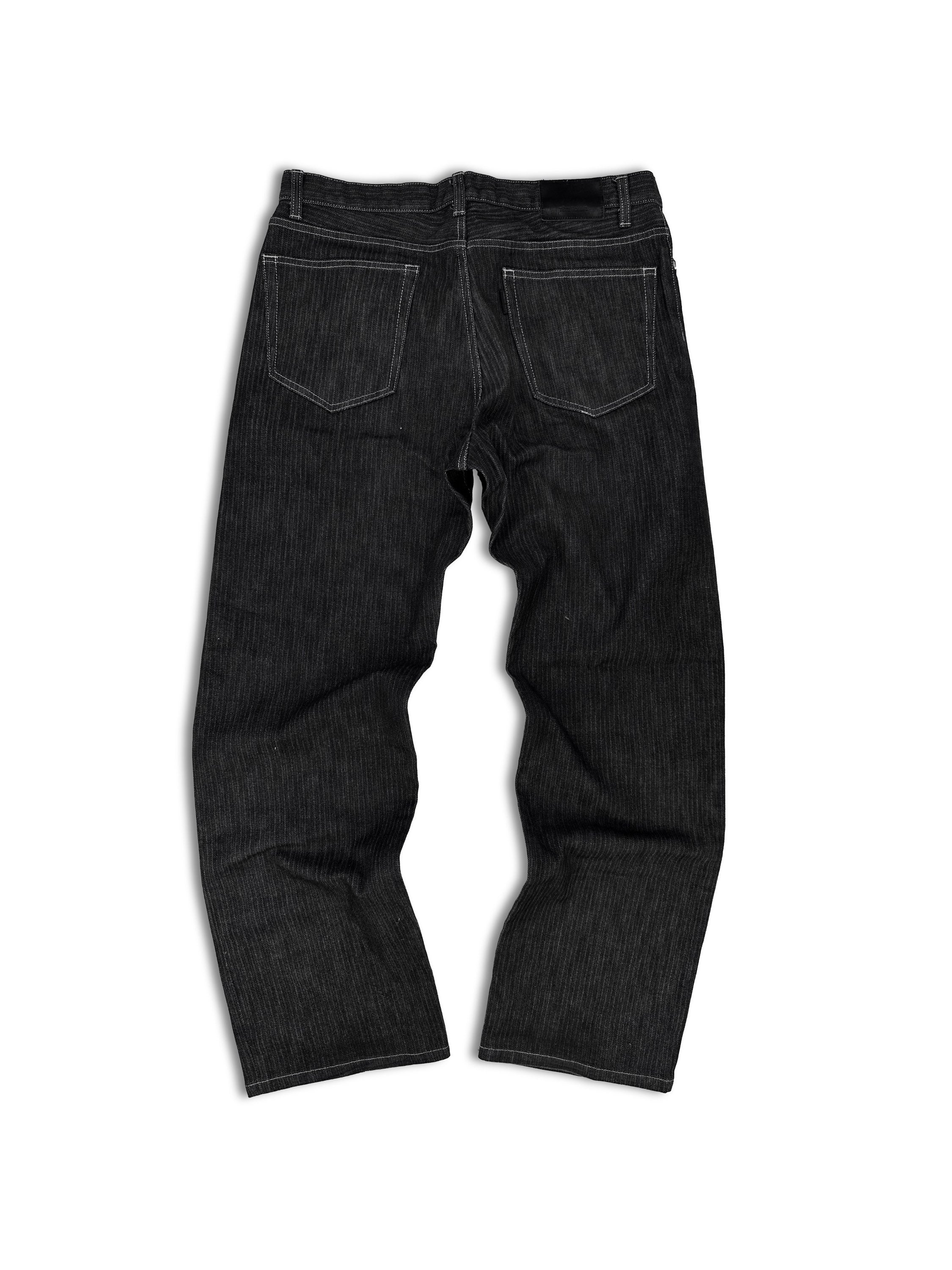 00s Tete Homme Black Wide Cut Heavy Weight Denim