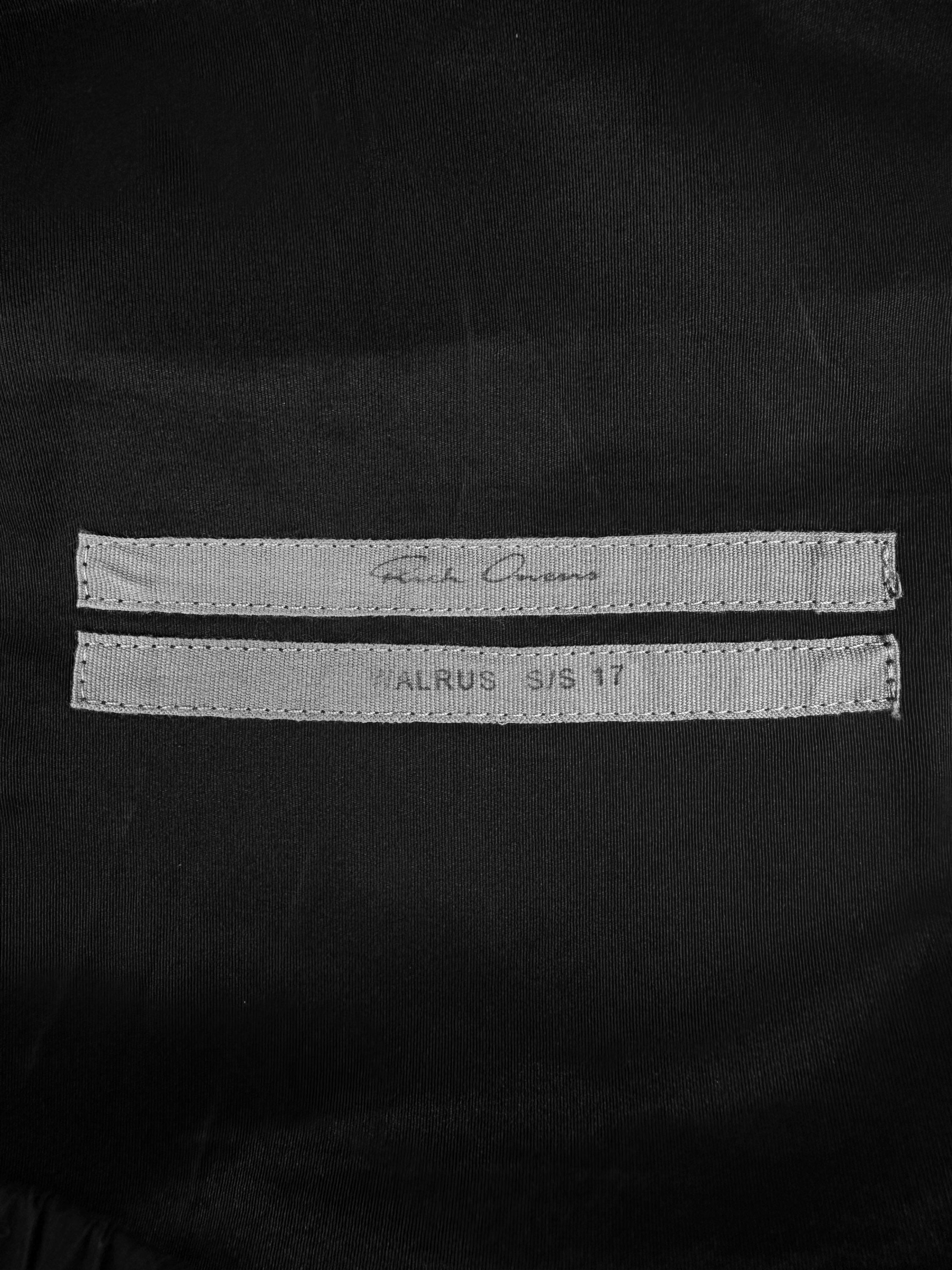 SS17 Rick Owens ‘Walrus’ Black Drop Crotch Nylon Pants