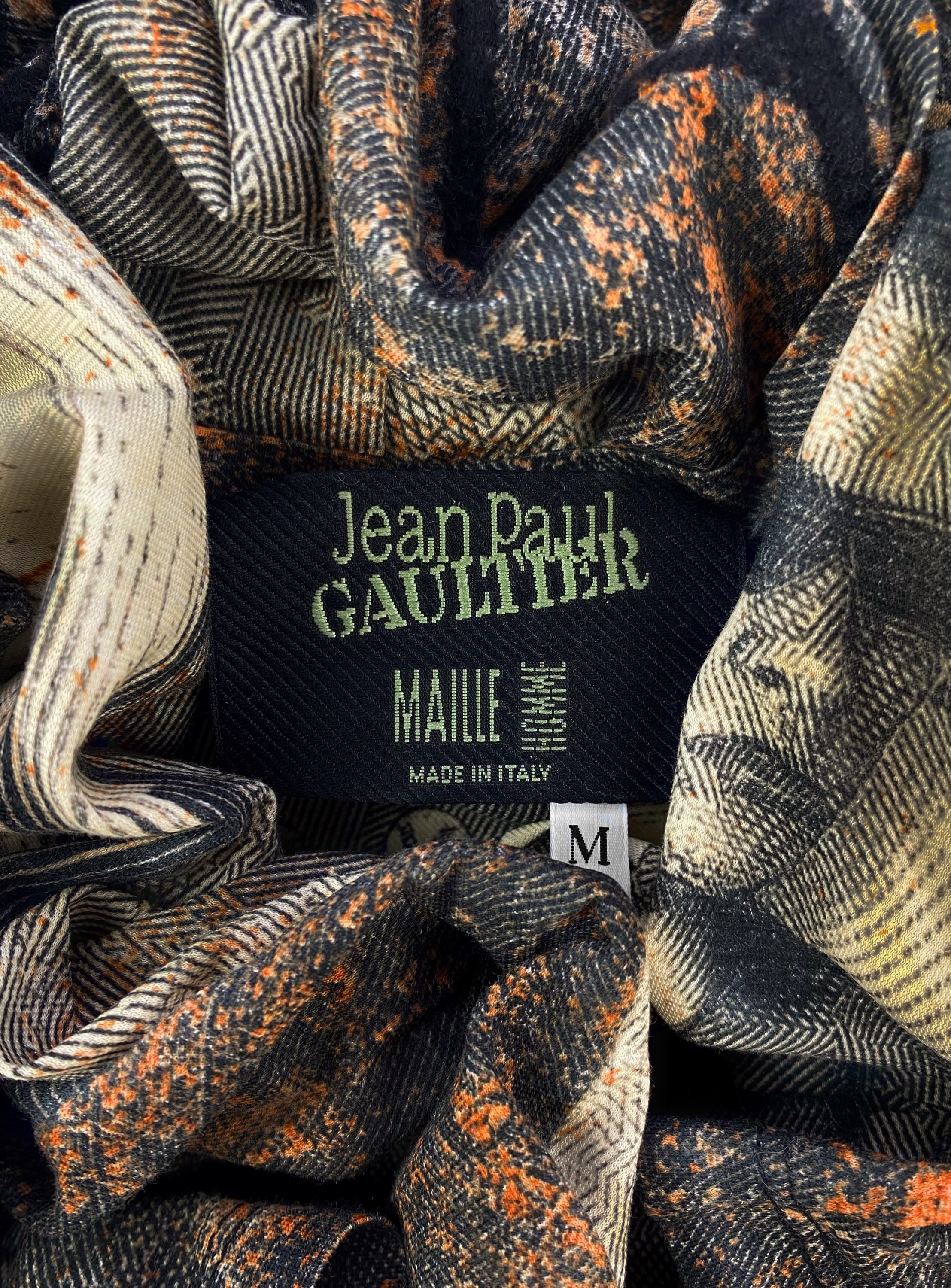 AW03 Jean Paul Gaultier ‘Clockwork’ Full Print Mesh Longsleeve