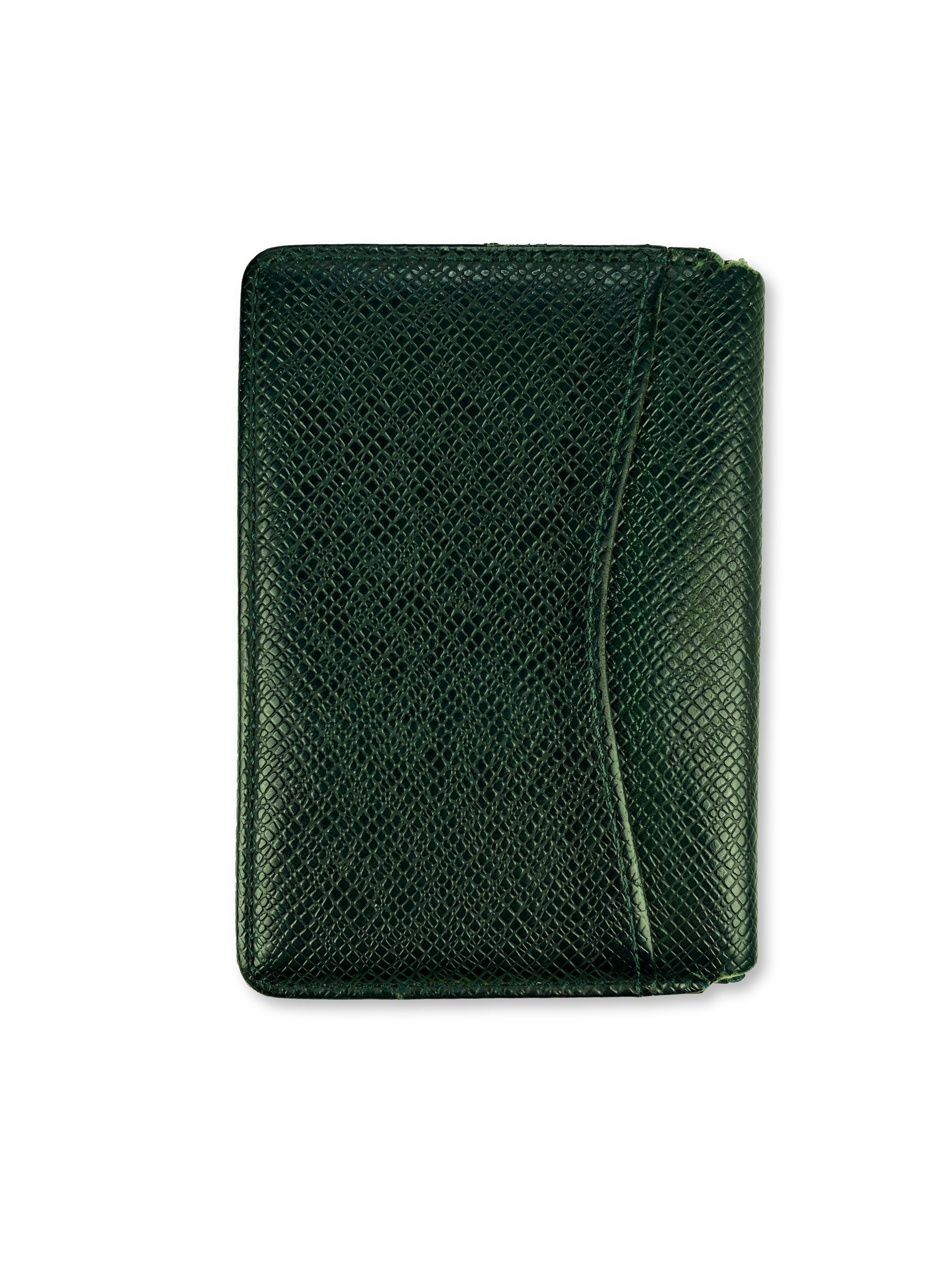 Louis Vuitton LV Logo Embossed Pine Green Wallet