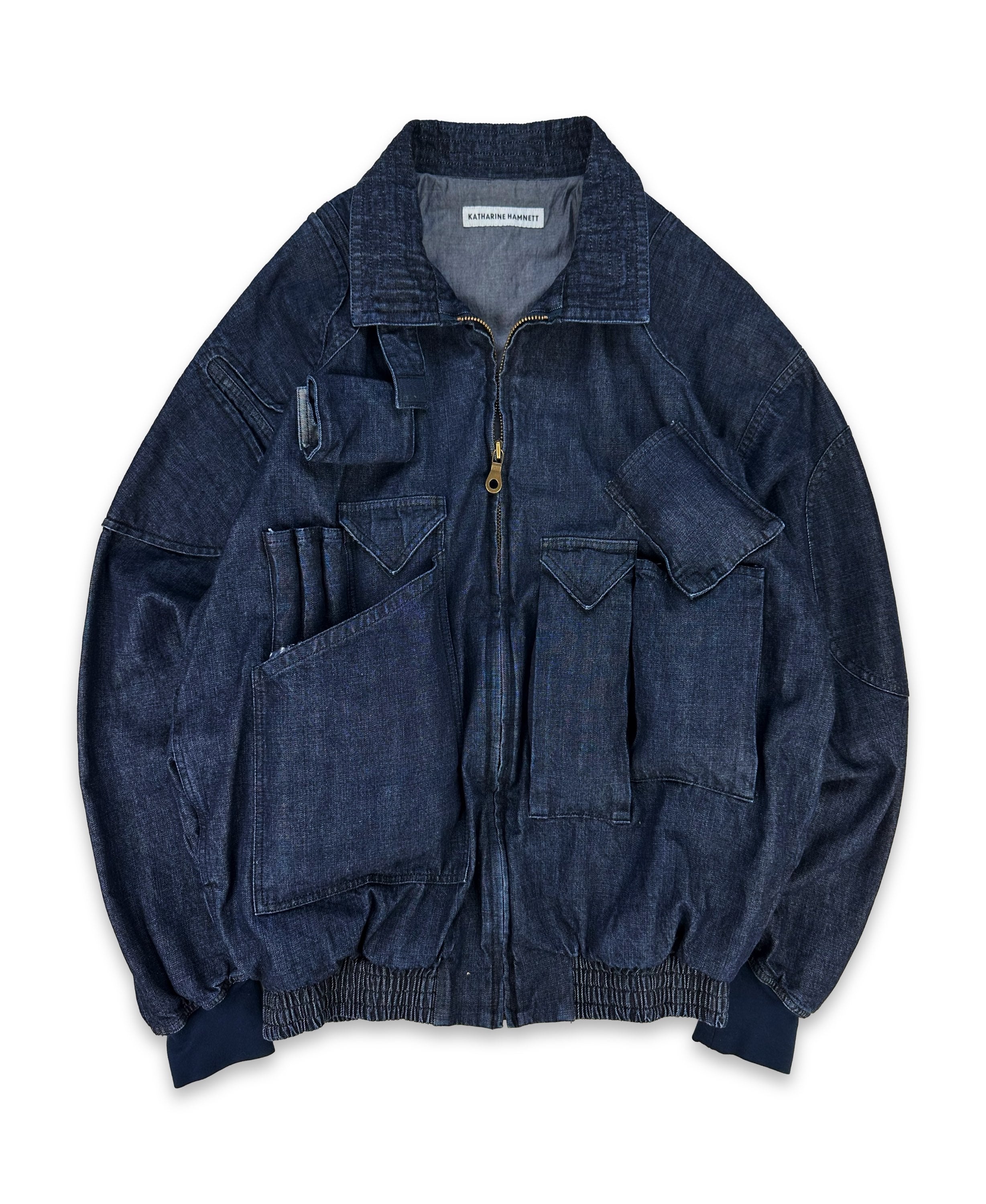 AW86 Katharine Hamnett ‘Diamond’ Pocket Re-edition Denim Cargo Jacket