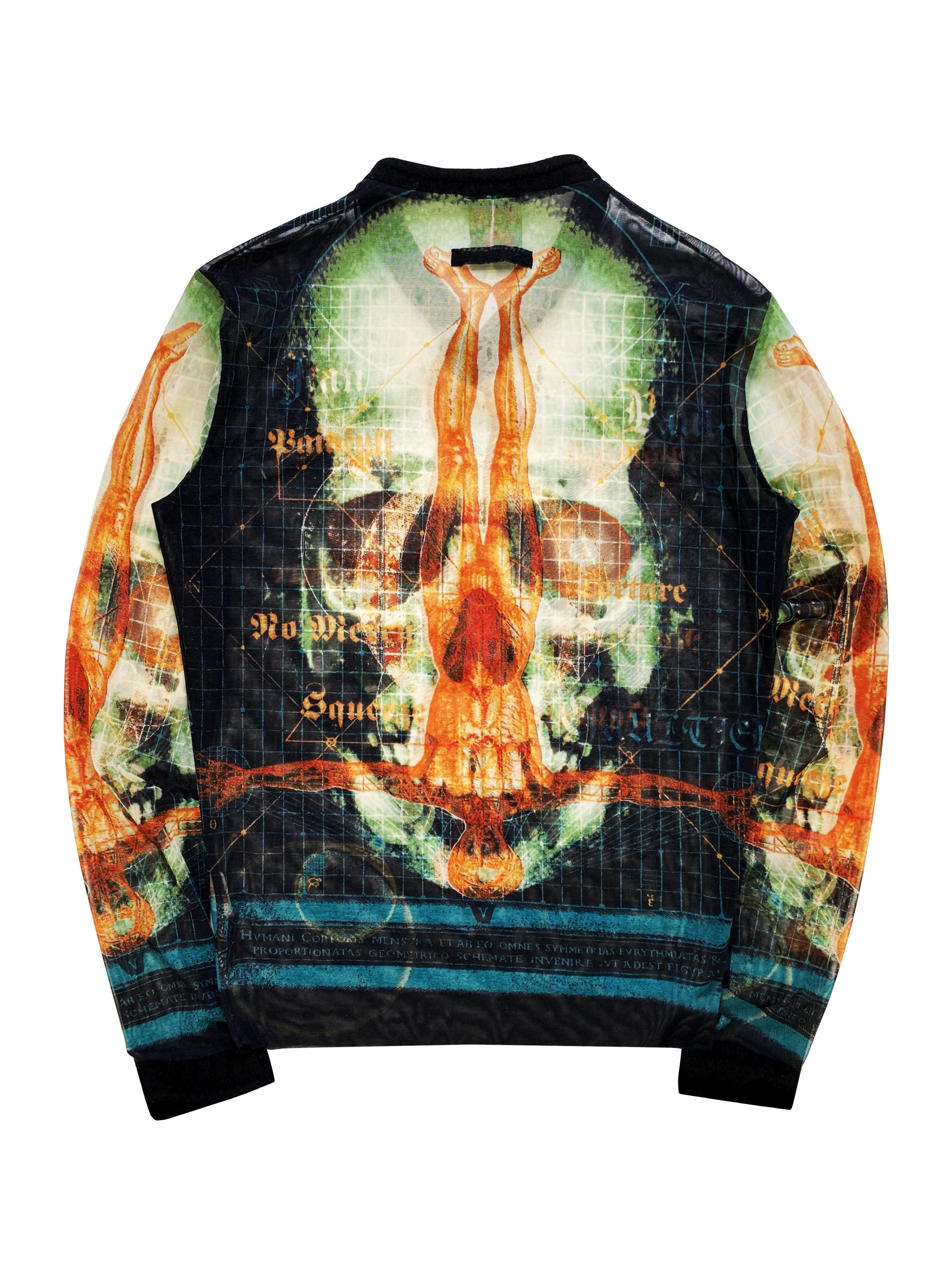SS96 Jean Paul Gaultier ‘X-Ray’ Tattoo Mesh Longsleeve
