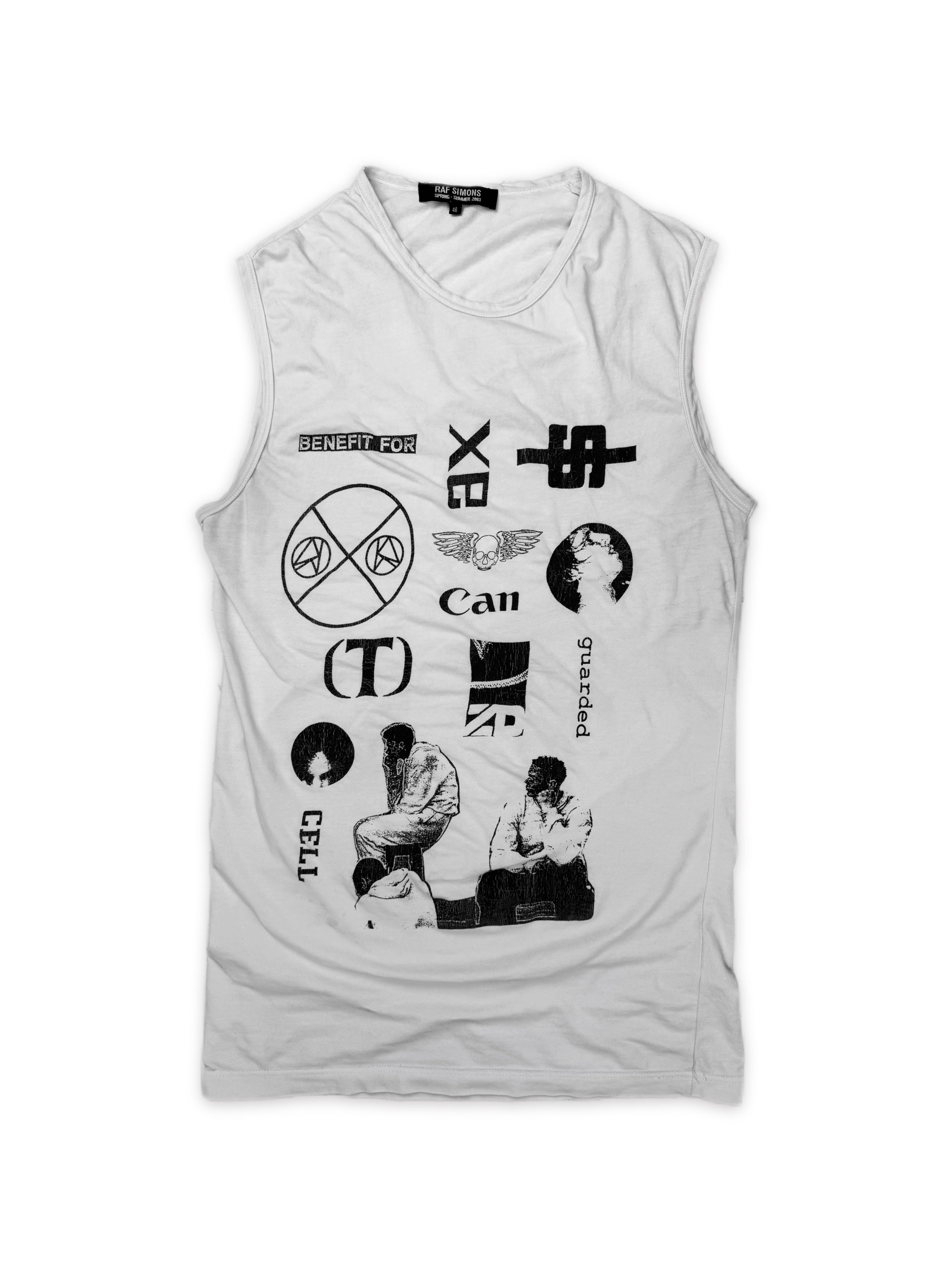SS03 Raf Simons ‘Consumed’ Cell Graphic Tank Top