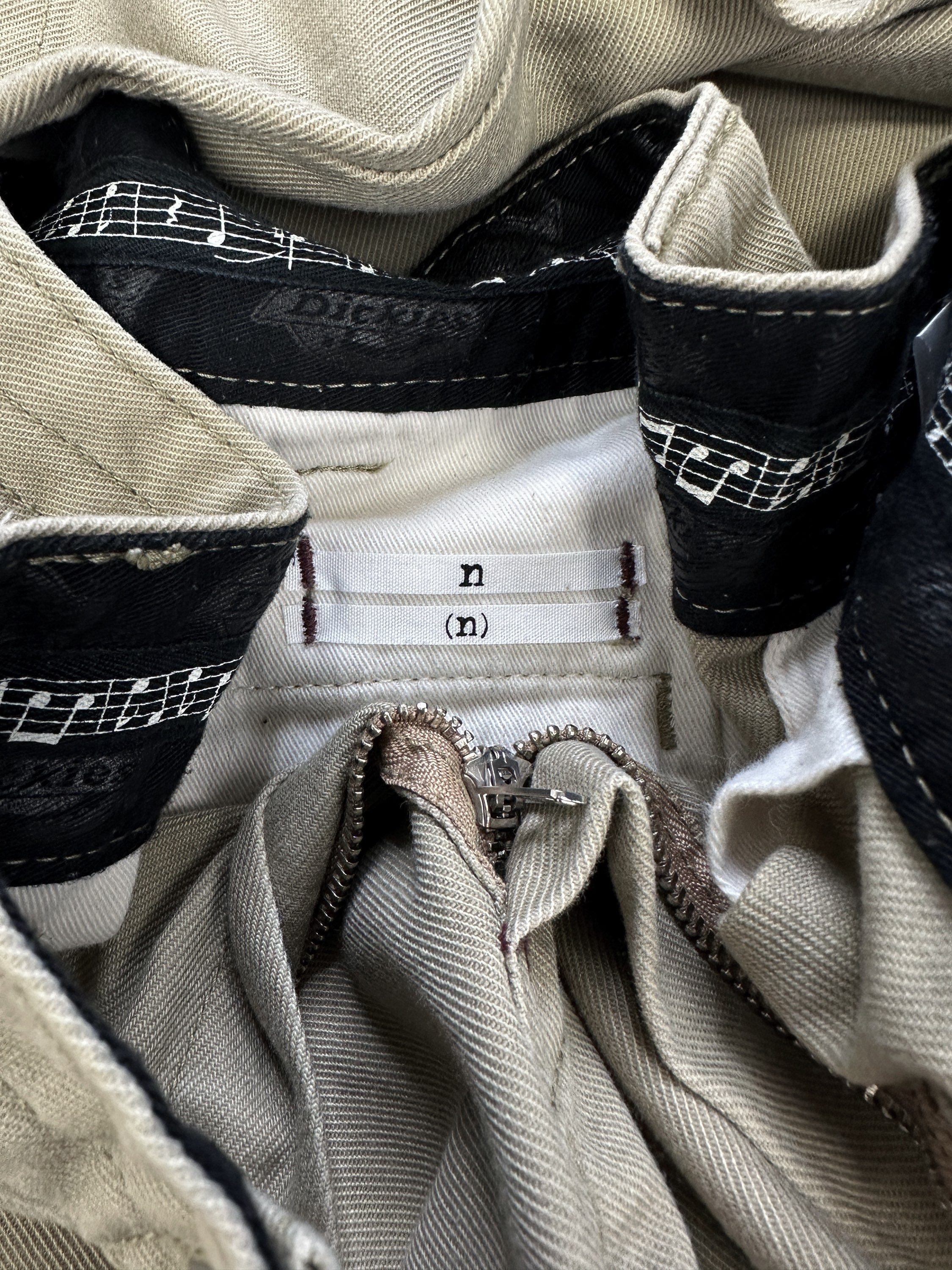 00s Number (N)ine x Dickies ‘Darted’ Music Note Pants