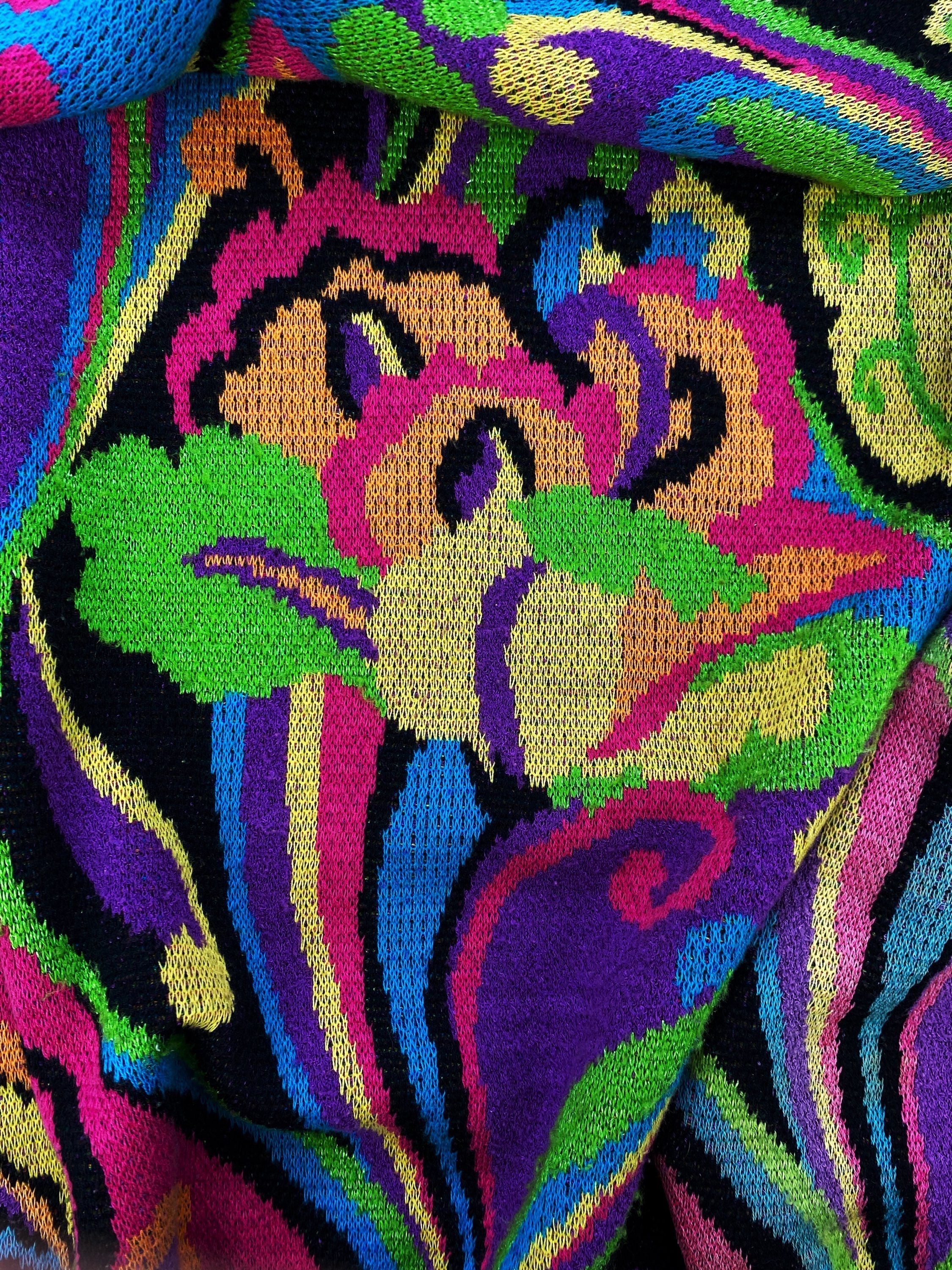Yoshiyuki Konishi ‘Ficce’ Full Print Neon Floral Knit Sweater