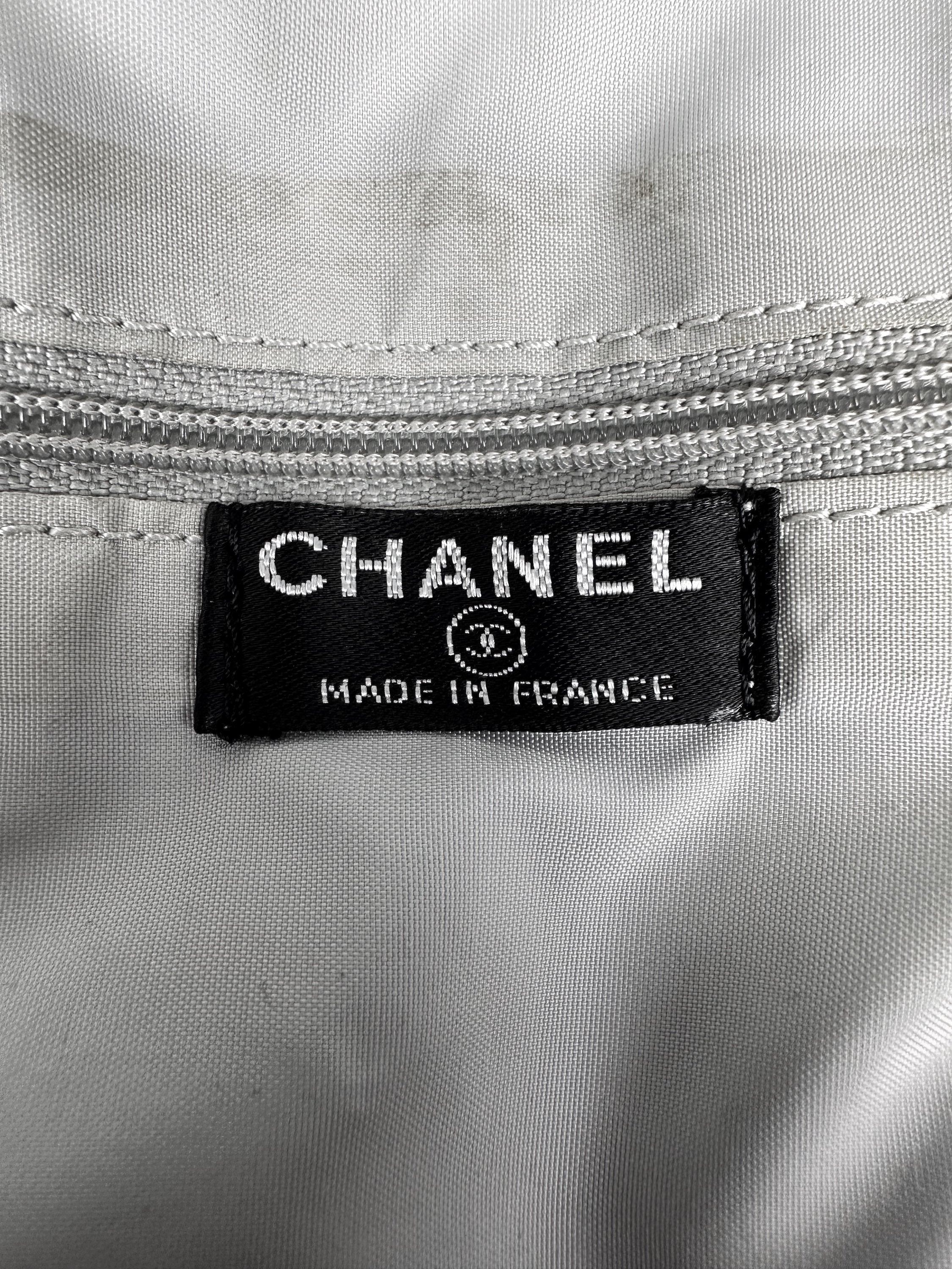 00s Chanel Sport Top Loading White Leather Backpack