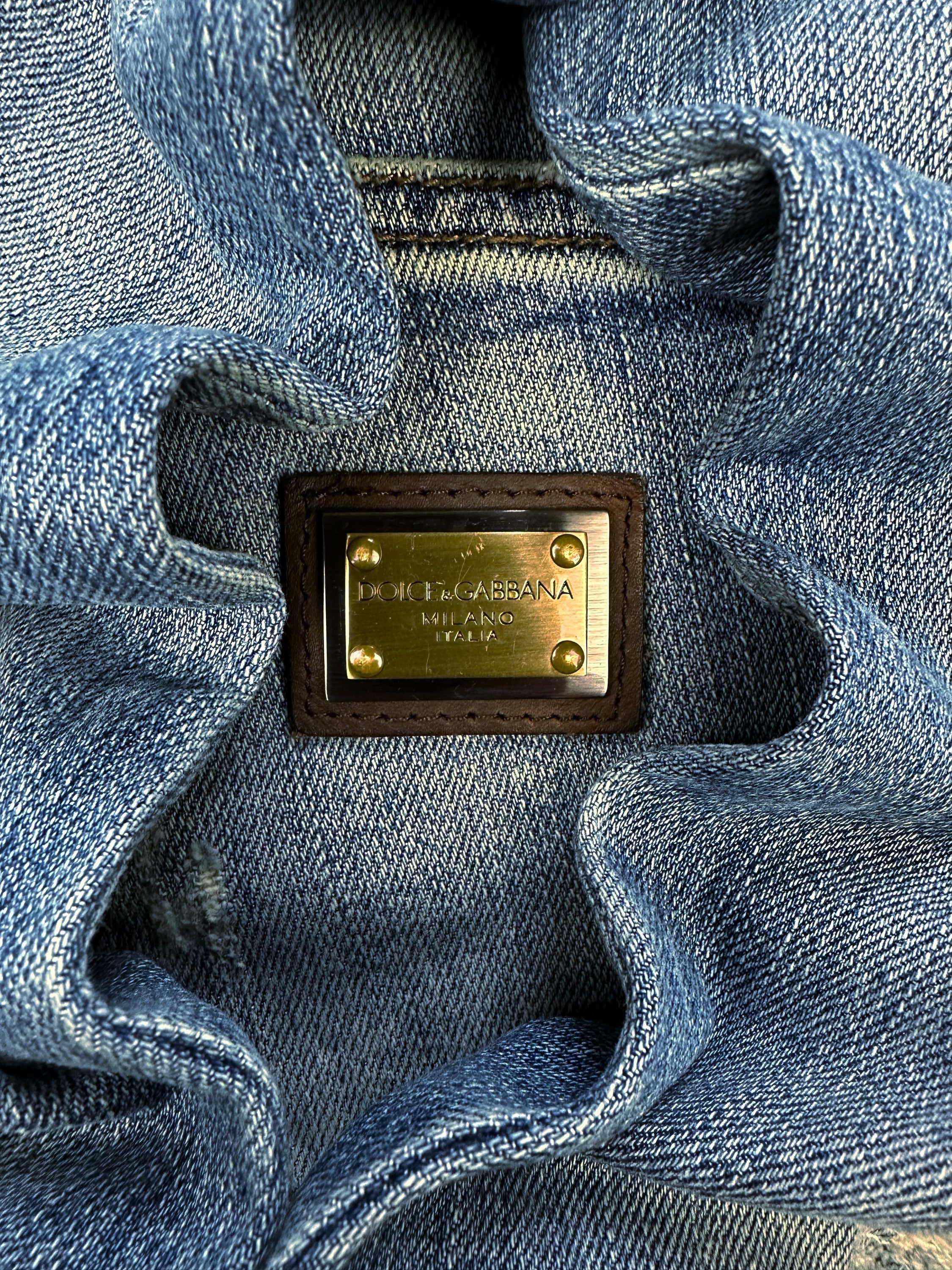 Dolce & Gabbana Distressed Light Wash Denim